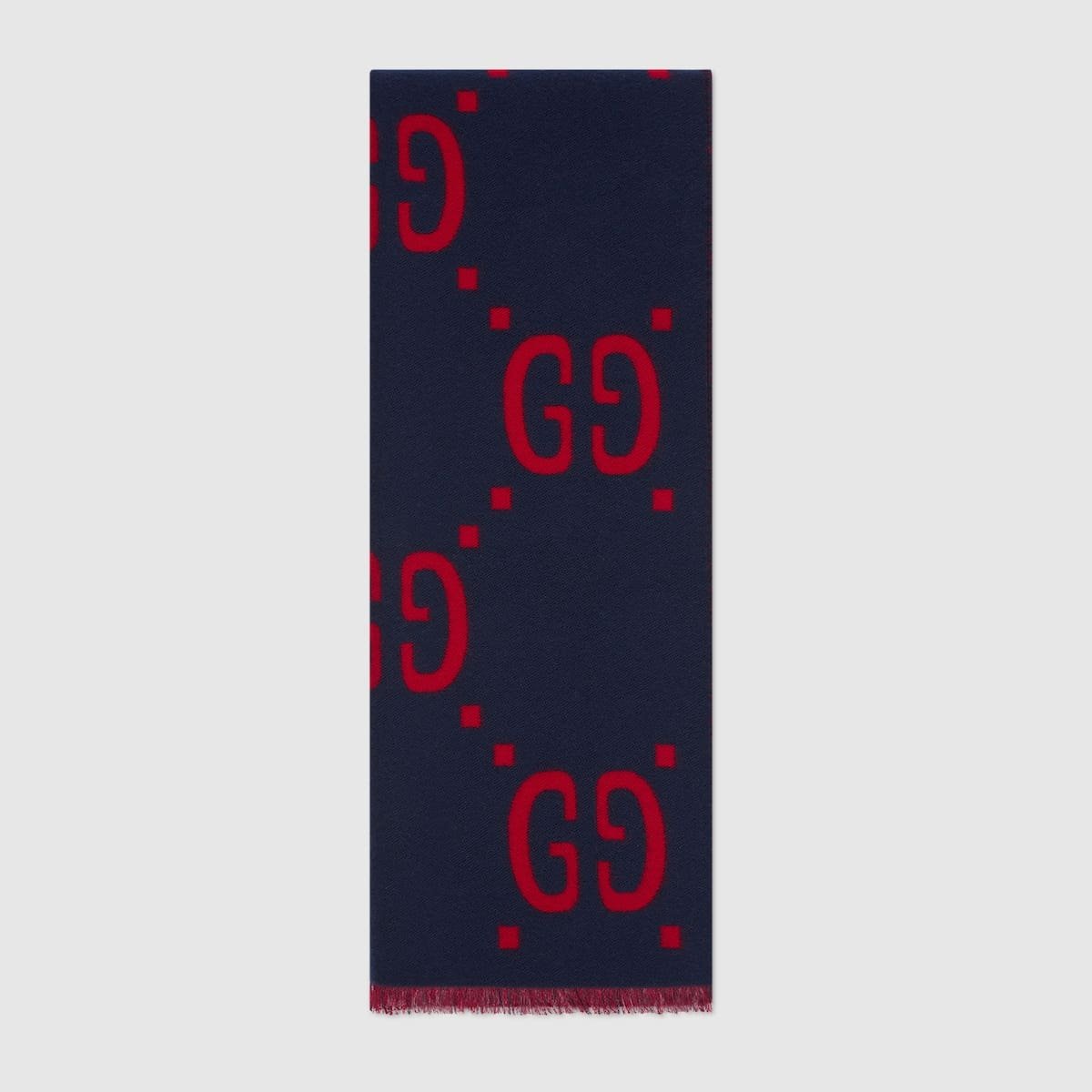Gvc*1 jacquard wool silk scarf