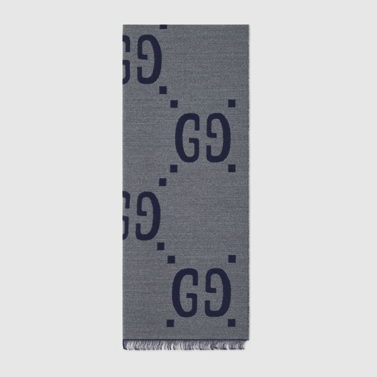Gvc*1 jacquard wool silk scarf