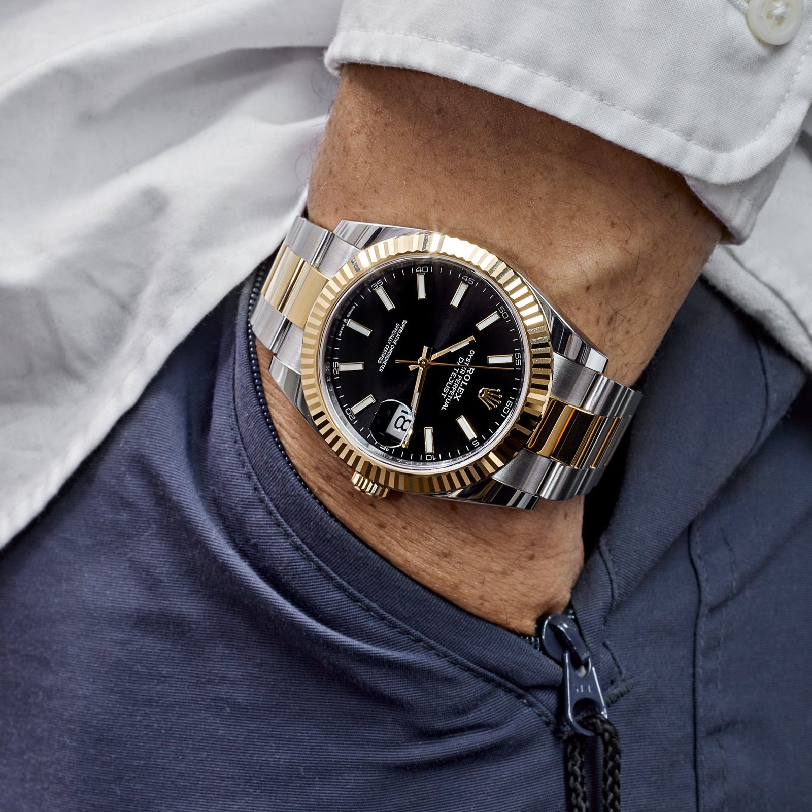 R01ex Datejust 41 126333 Yellow Gold Stainless Steel Black Dial Oyster (2024)