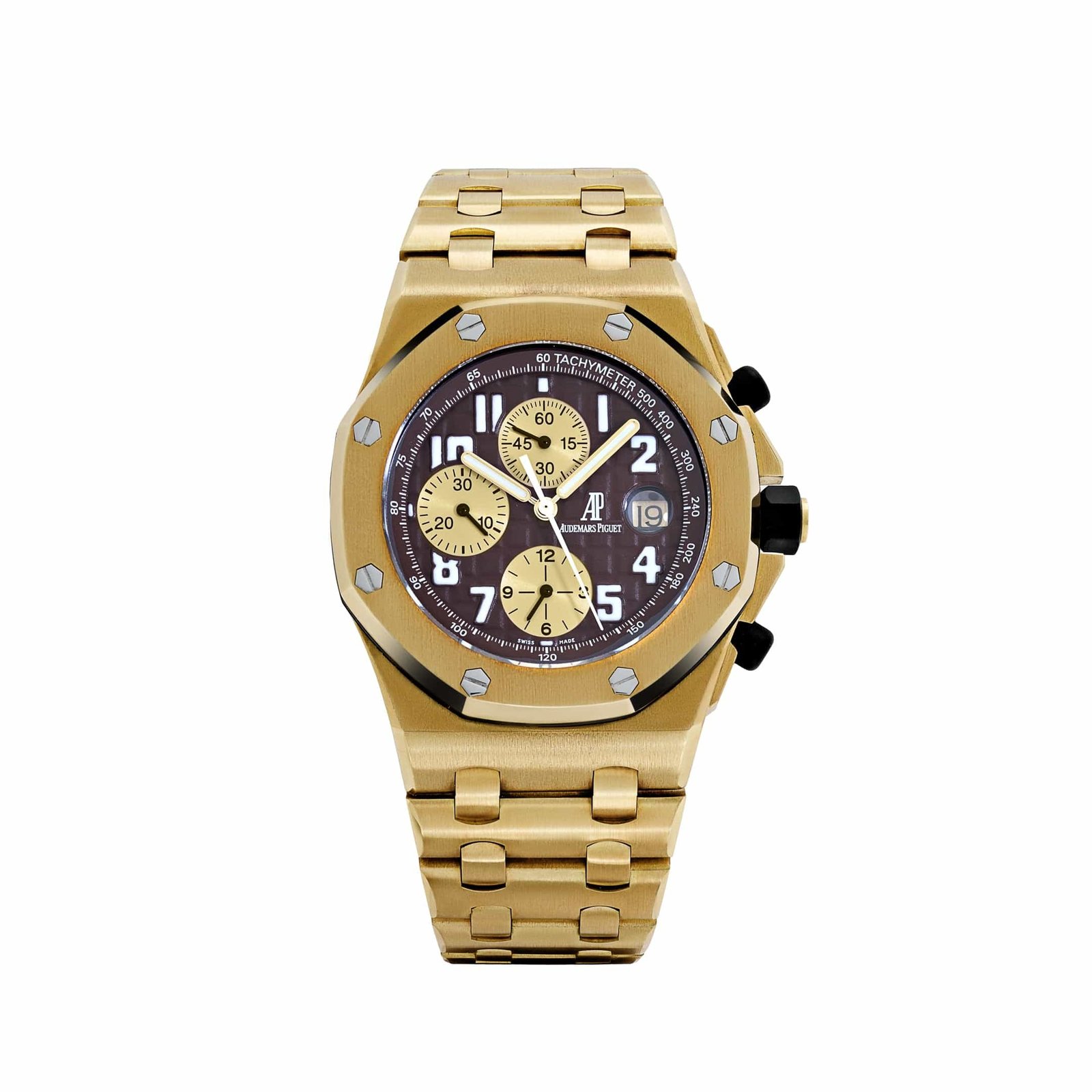 Audemars P1g*et Royal Oak Offshore Chronograph 26007BA.OO.D088CR.01 ‘Arnold Schwarzenegger’ Yellow Gold Brown Dial Limited Edition (2004)