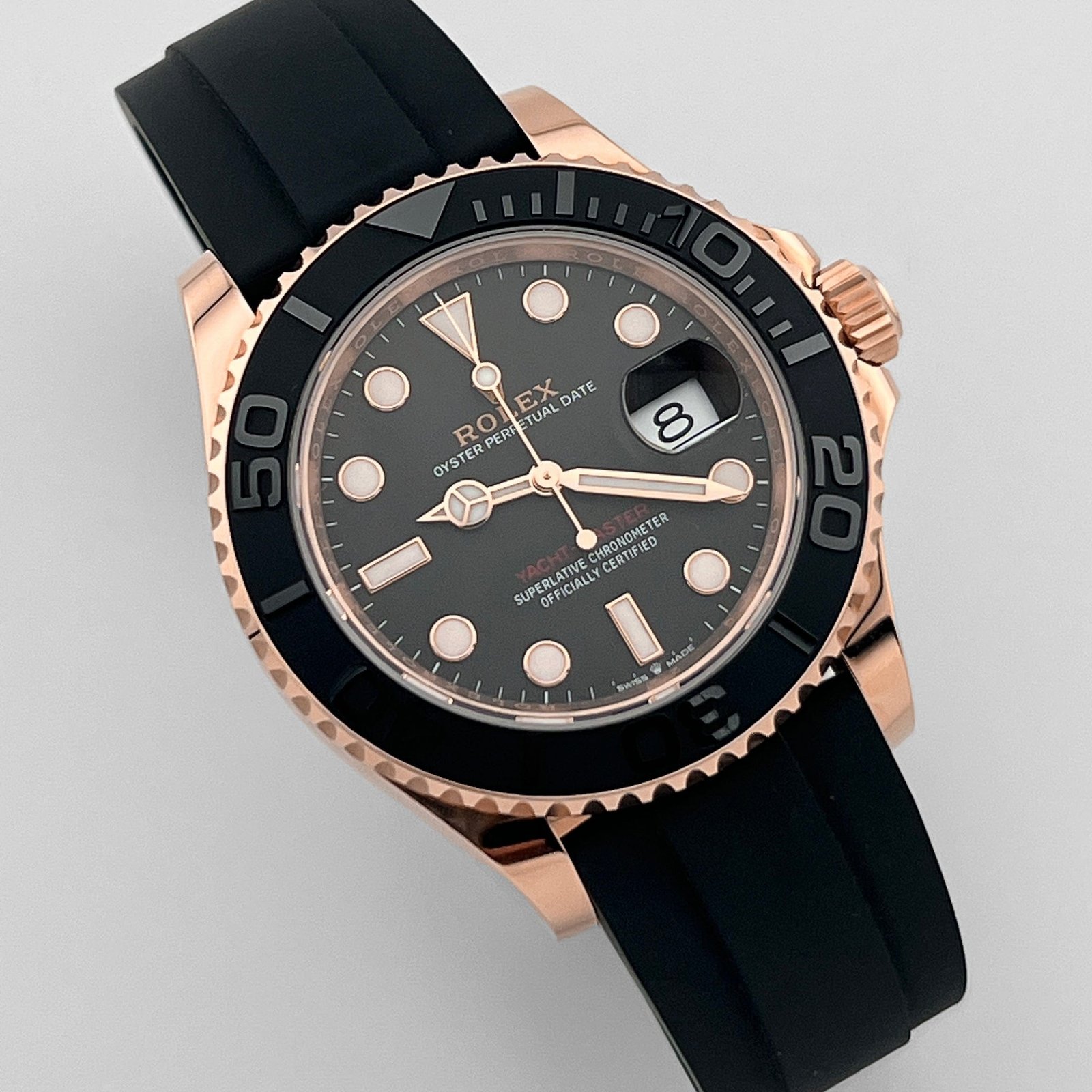 R01ex Yacht-Master 40 126655 Rose Gold Black Dial (2023)