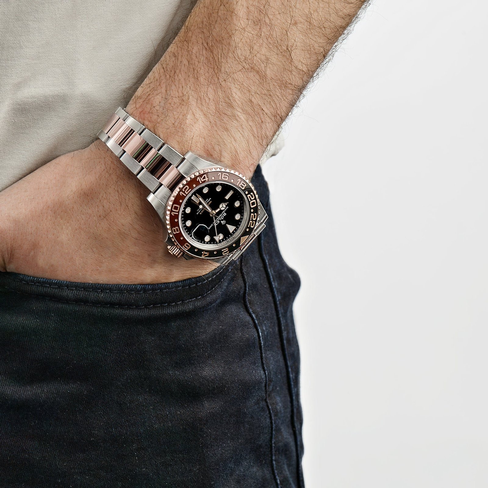 R01ex GMT-Master II 126711CHNR ‘Root Beer’ Rose Gold Stainless Black Dial (2020)