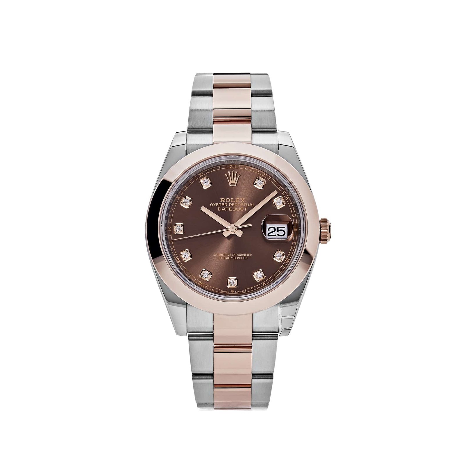R01ex Datejust 41 126301 Rose Gold Stainless Steel Chocolate D1am0nd Dial (2023)