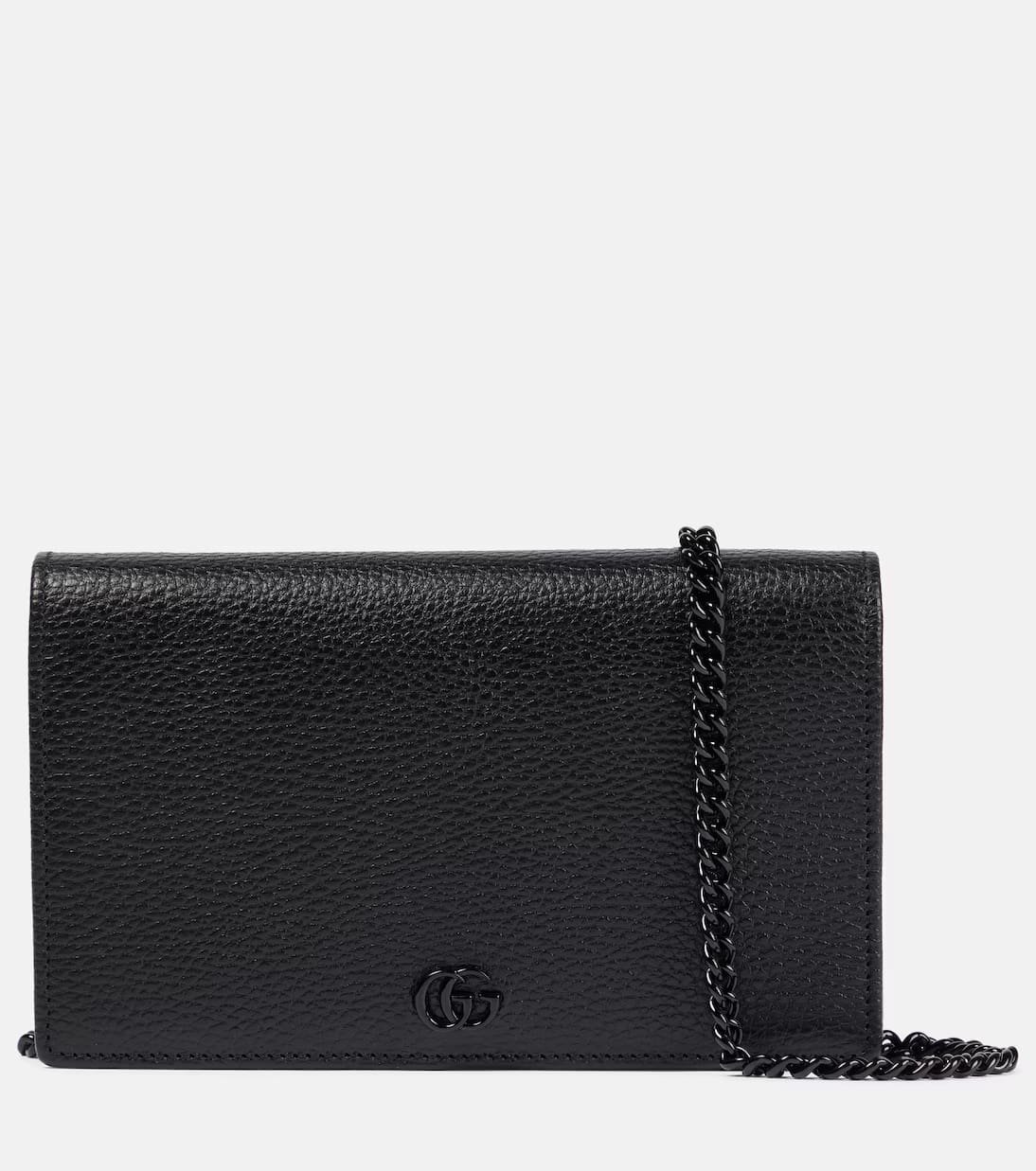 Gvc*1 GG Marmont leather wallet on chain