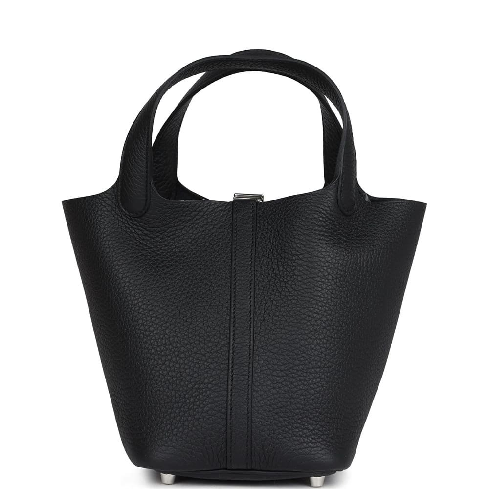 H**me5 Picotin Lock 18 Black Clemence Palladium Hardware