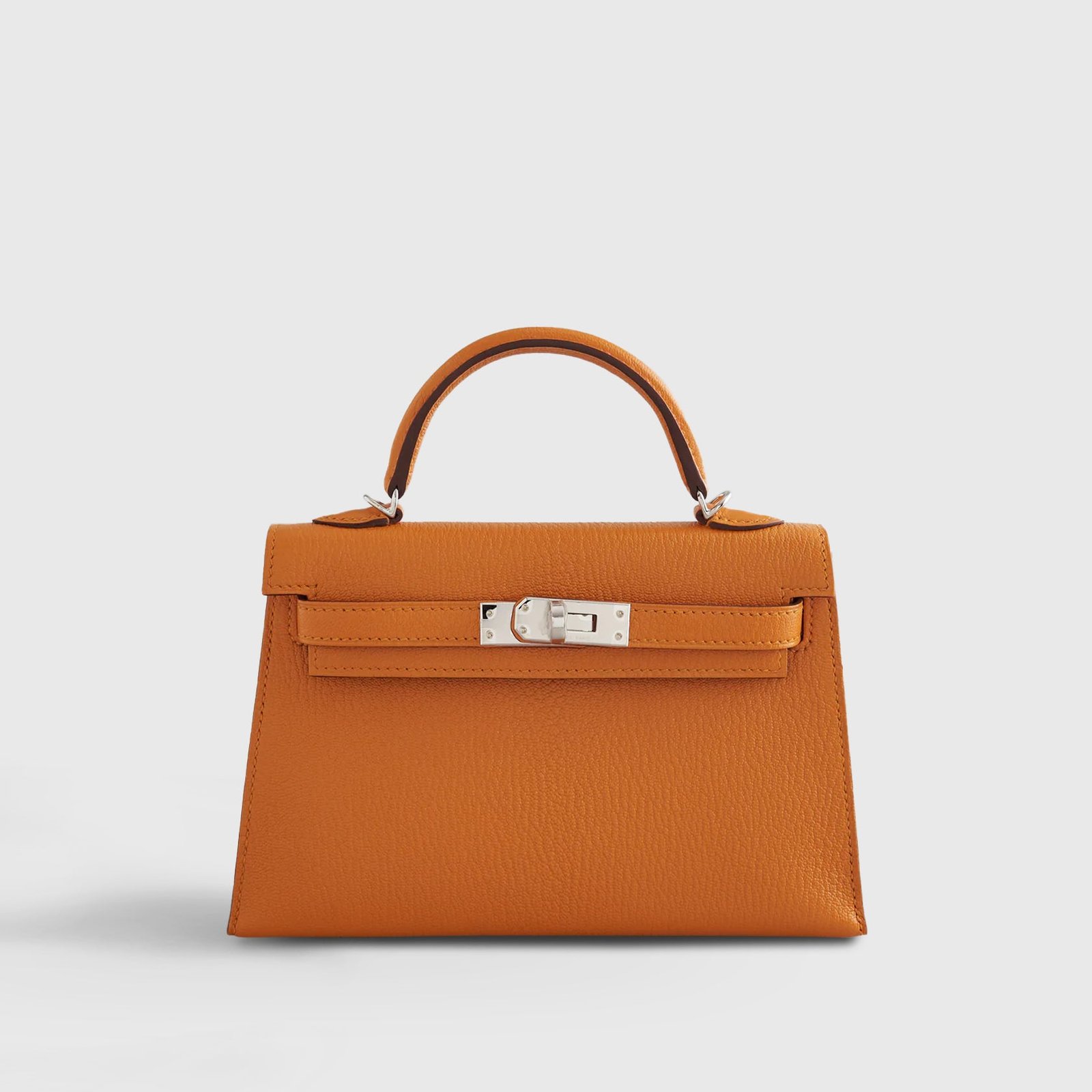 H**me5 Kelly Mini Chevre Apricot/Cuivre Sellier Palladium Hardware