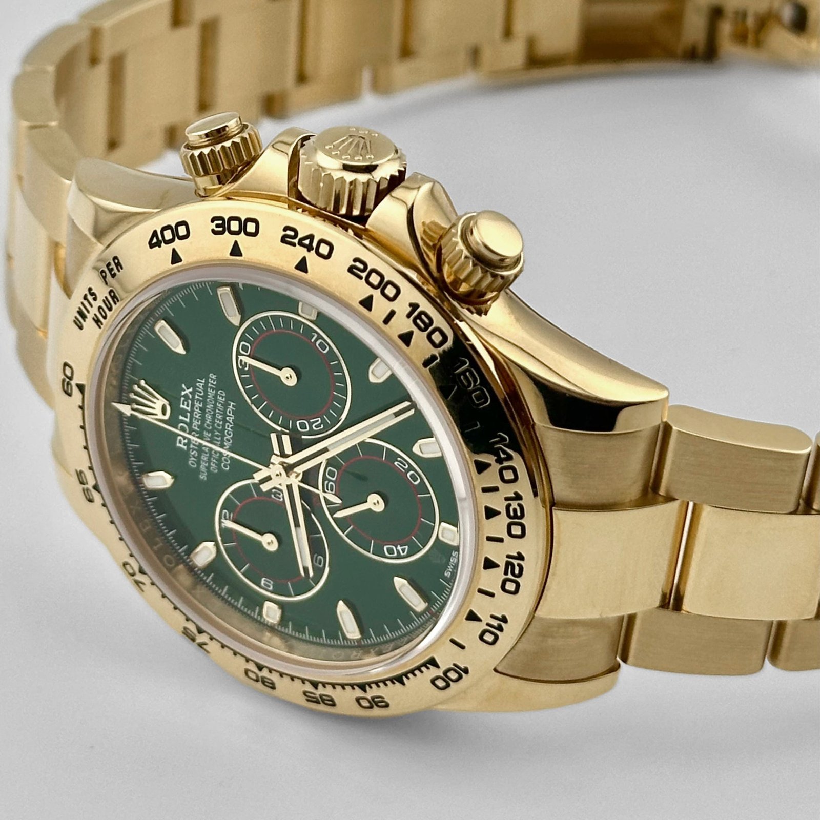 R01ex Daytona 116508 ‘John Mayer’ Yellow Gold Green Dial (2019)