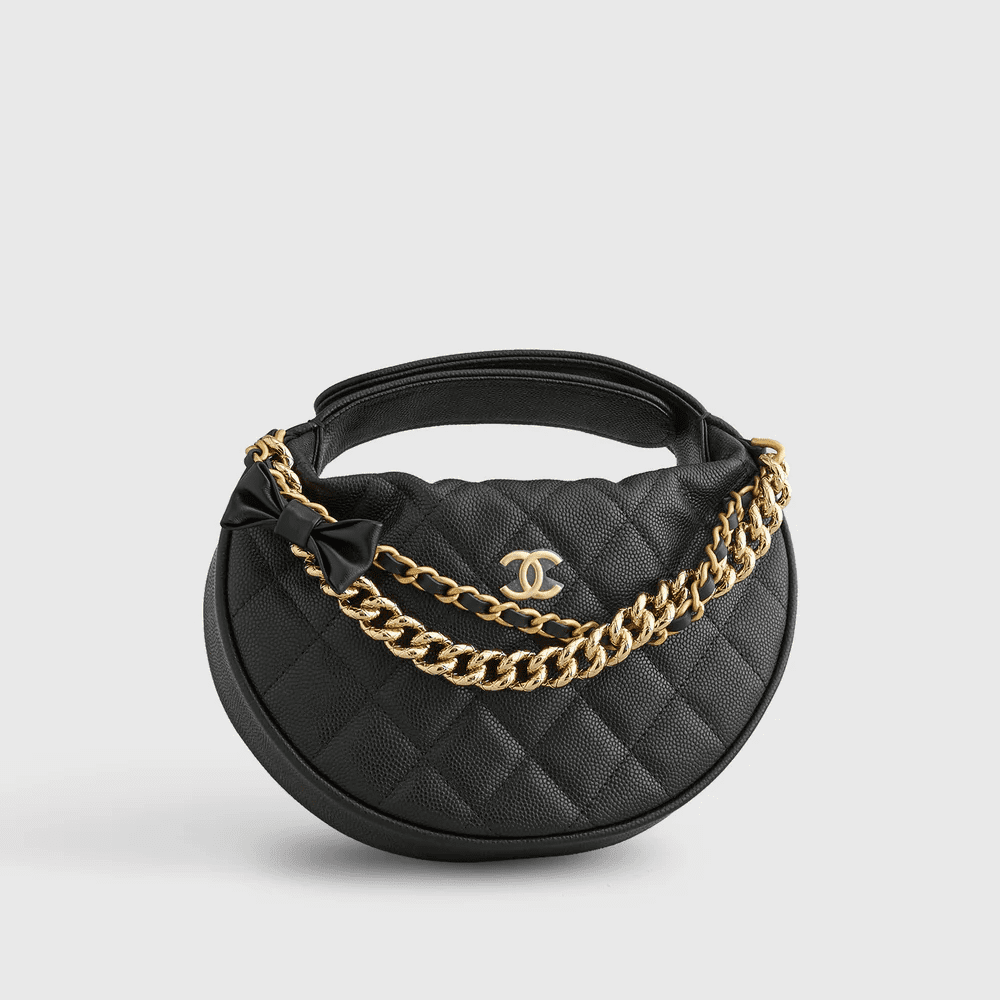 Ch**el Quilted Circle Pouch Bag