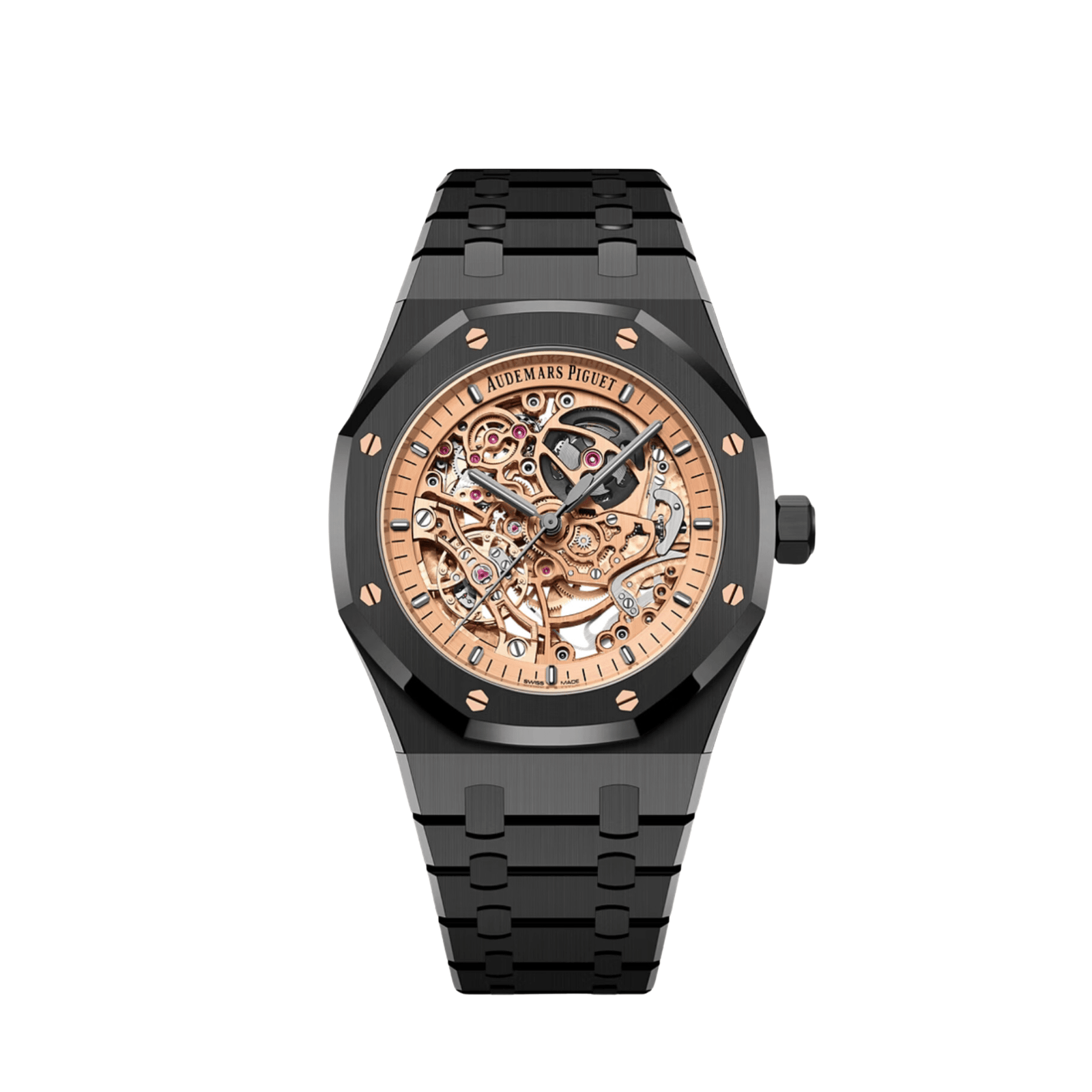 Audemars P1g*et Royal Oak 15416CE.OO.1225CE.02 Double Balance Wheel Black Ceramic Openworked Dial Limited Edition 41 mm