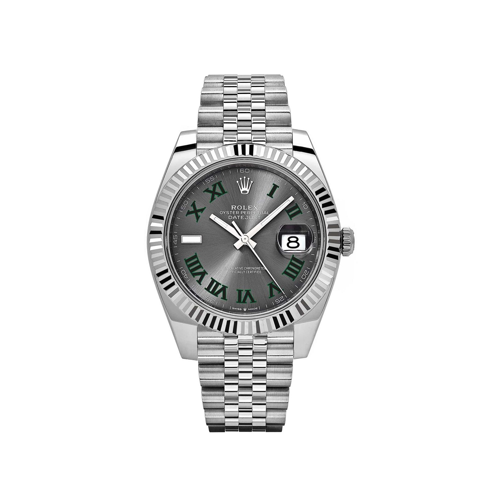 R01ex Datejust 41 126334 ‘Wimbledon’ Stainless Steel Slate Dial Jubilee (2025)