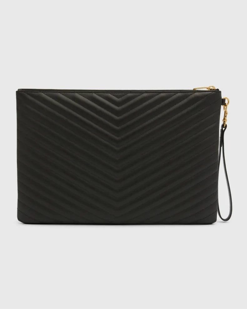 Sa1nt Lau*nt Y51 Monogram Large Pouch in Smooth Leather