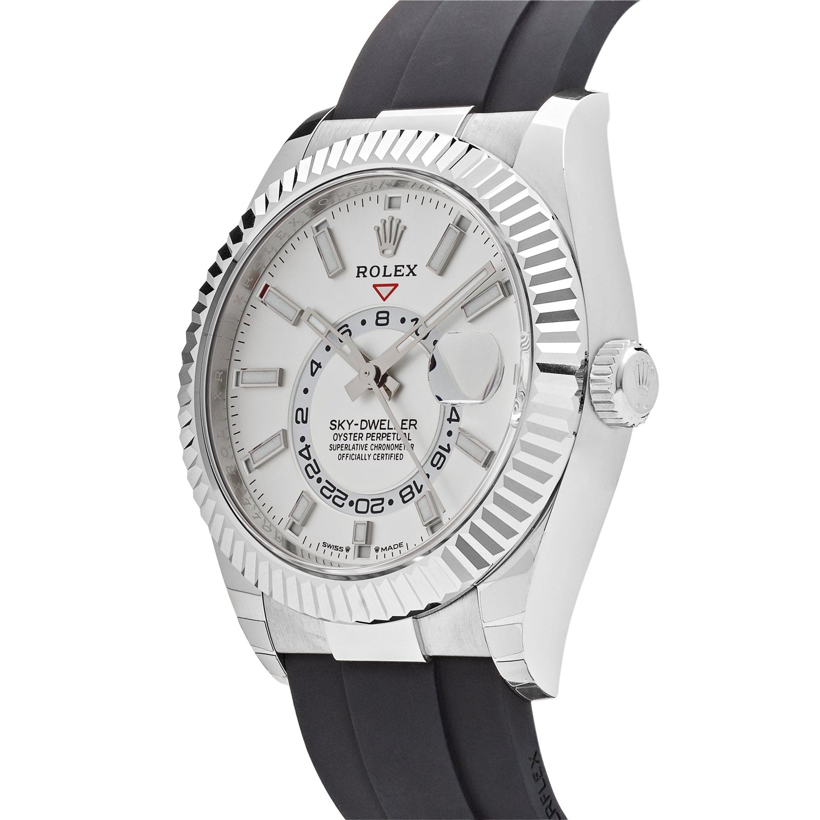 R01ex Sky-Dweller 336239 White Gold White Dial Oysterflex
