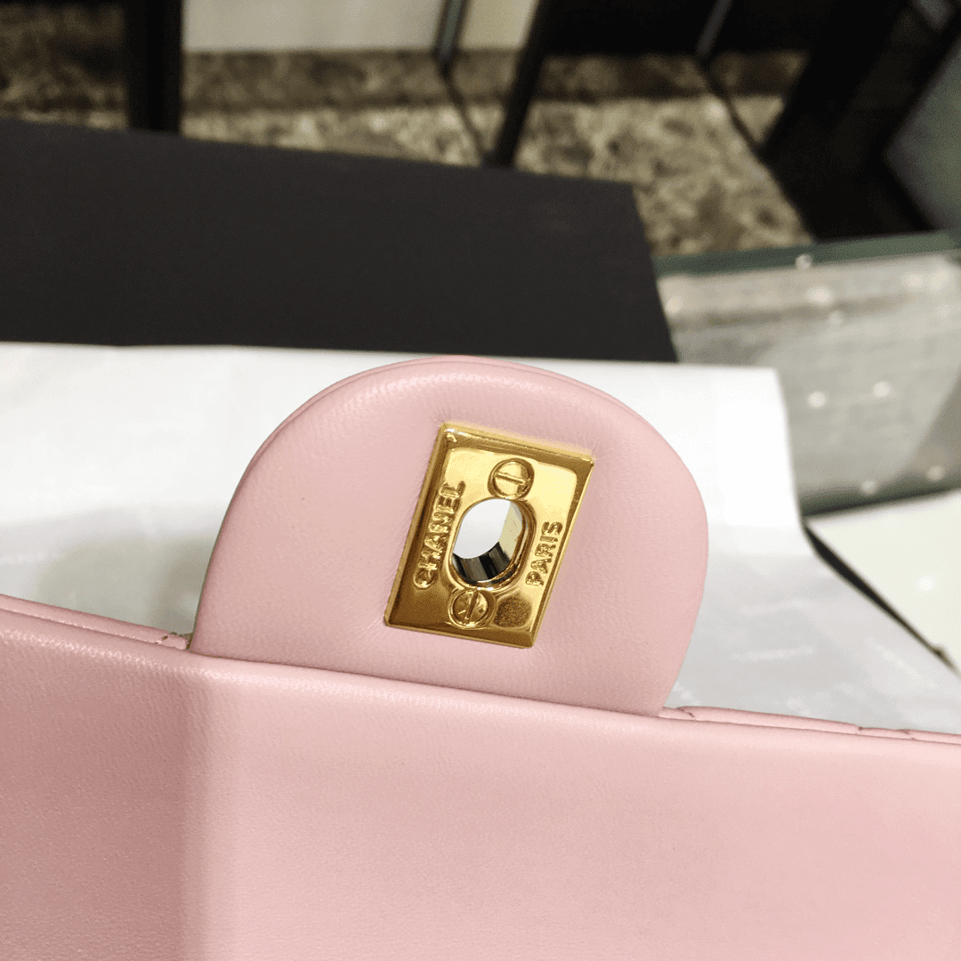 Ch**el Classic Double Flap Small Pink Lambskin