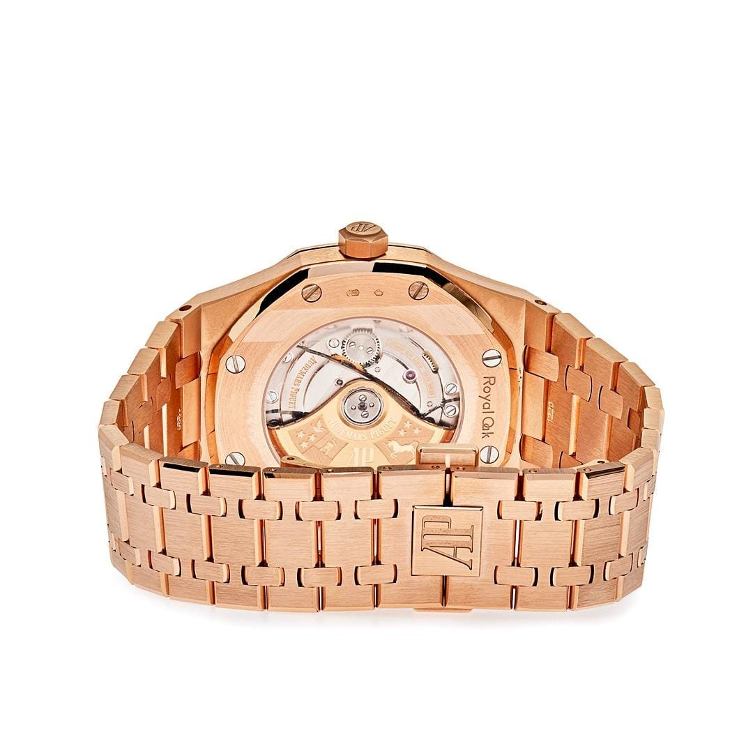 Audemars P1g*et Royal Oak Selfwinding Rose Gold Blue Dial 15400OR.OO.1220OR.03