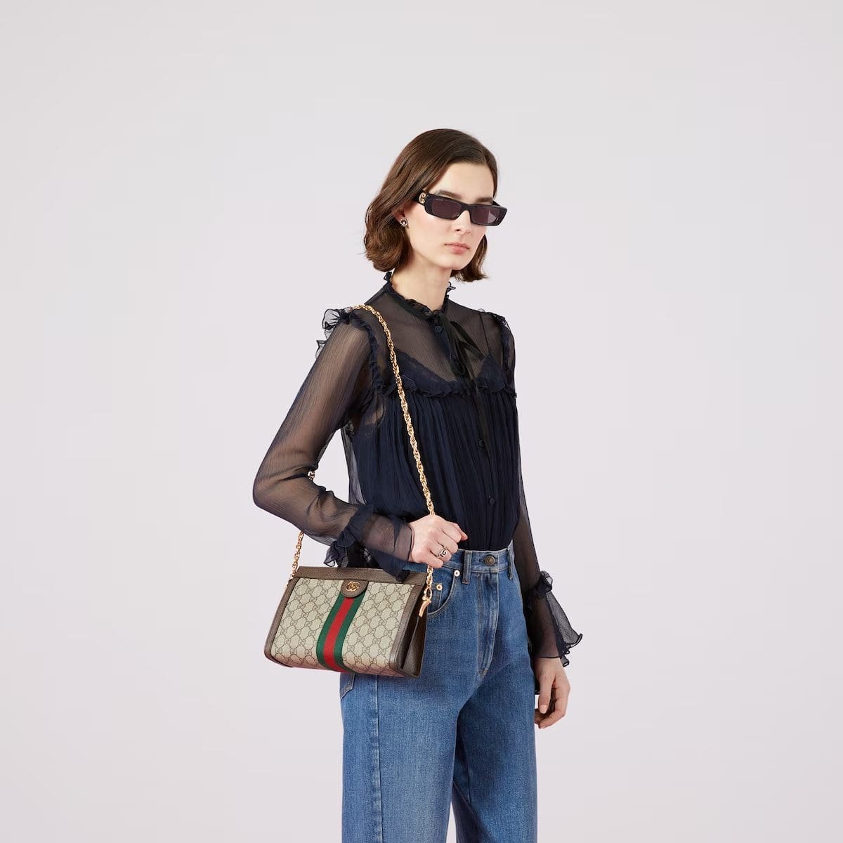 Gvc*1 OPHIDIA GG SMALL SHOULDER BAG