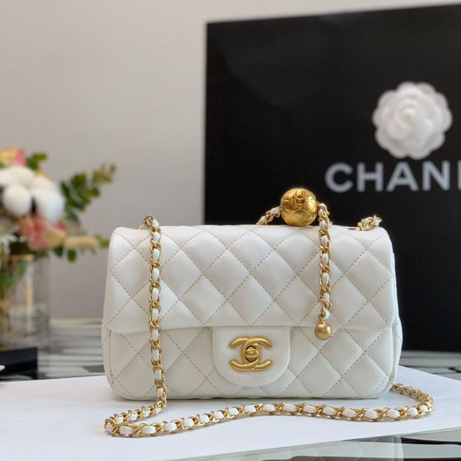 Ch**el Pearl Crush Mini Rectangular Flap Bag as1787