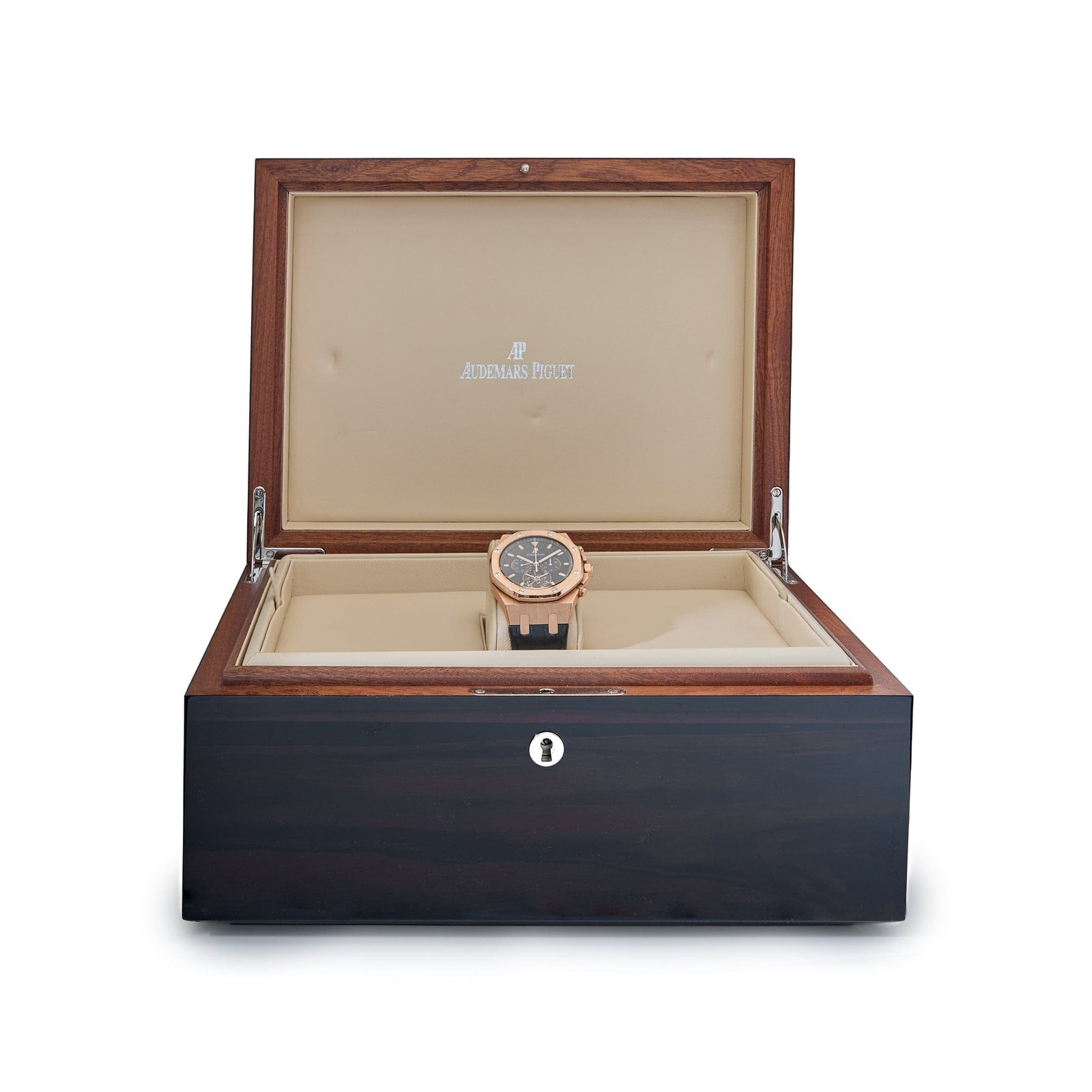 Audemars P1g*et Royal Oak 25977OR.OO.D002CR.01 Chronograph Tourbillon Rose Gold Black Dial