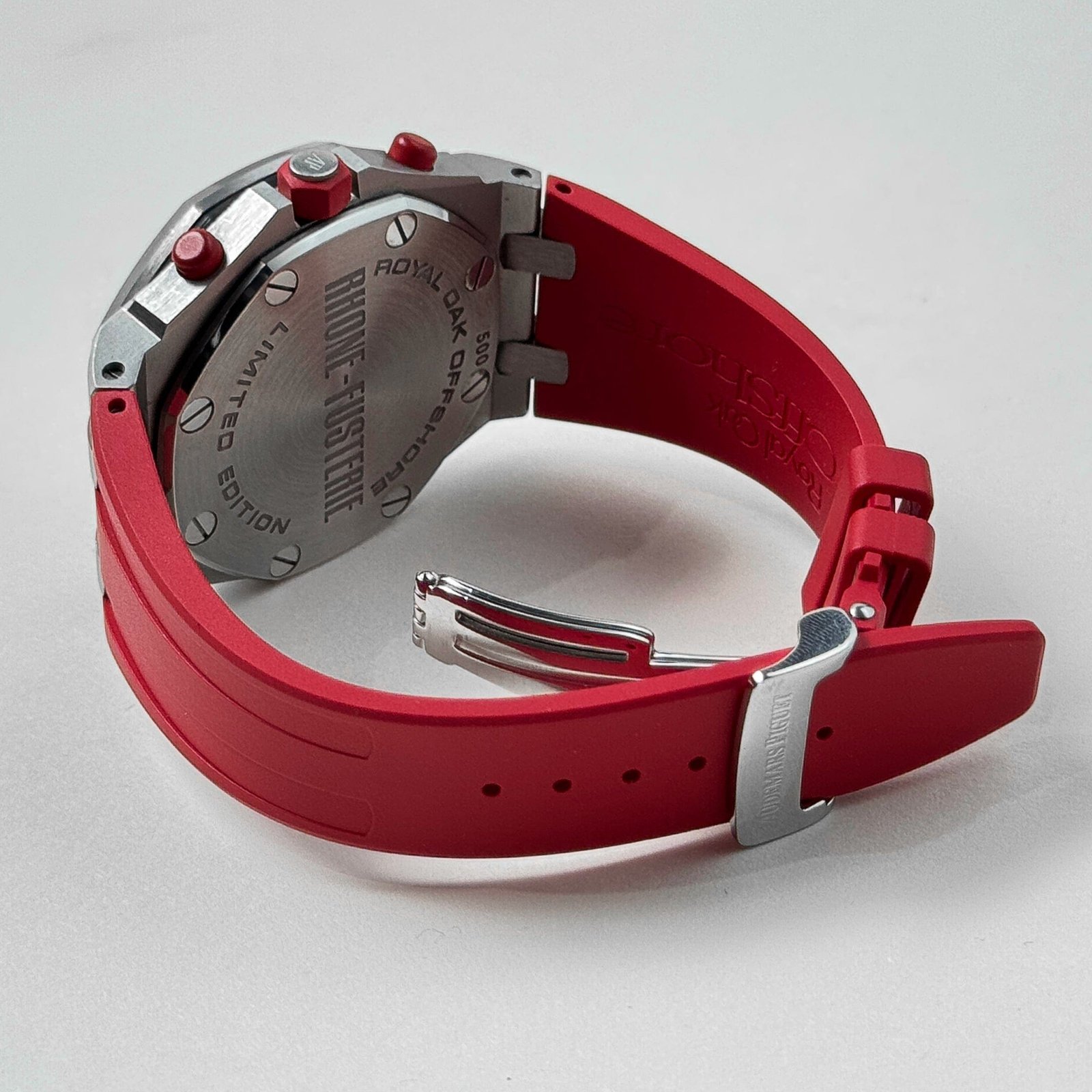 Audemars P1g*et Royal Oak Offshore Chronograph 26108ST.OO.D066CR.01 Rhone-Fusterie Stainless Steel Red Dial Limited Edition (2009)