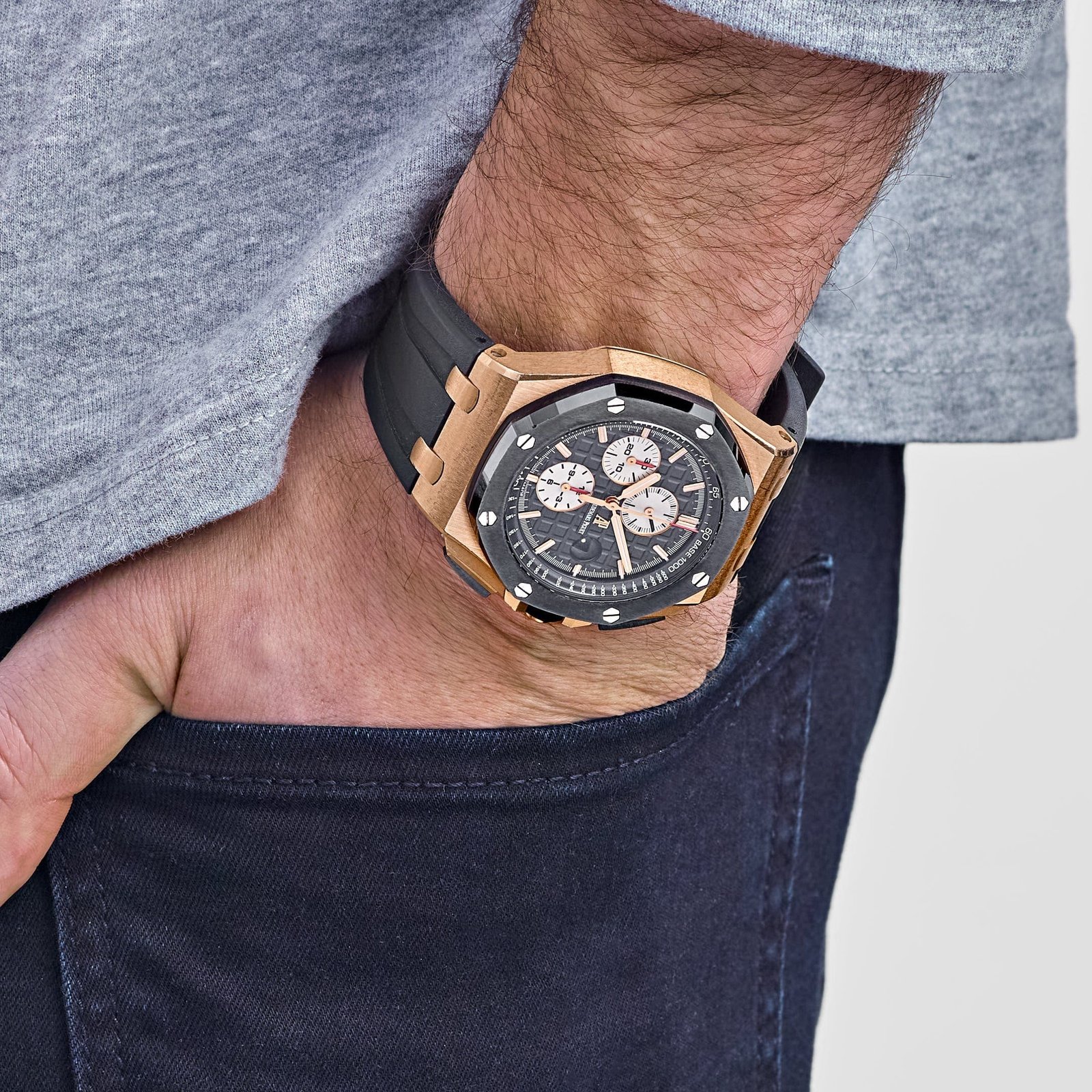 Audemars P1g*et Royal Oak Offshore Chronograph 26401RO.OO.A002CA.01 Rose Gold Black Dial