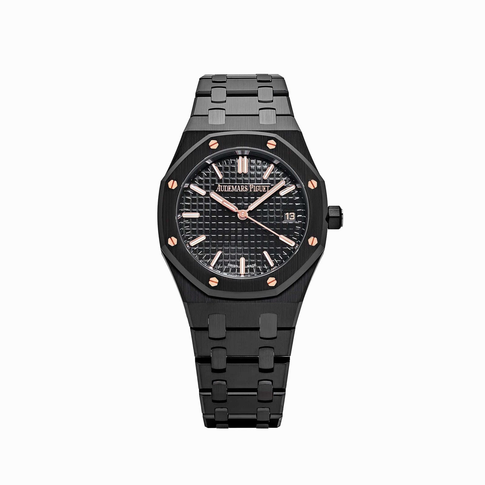 Audemars P1g*et Royal Oak Selfwinding 77350CE.OO.1266CE.01 ‘Ladies’ Black Ceramic Black Dial