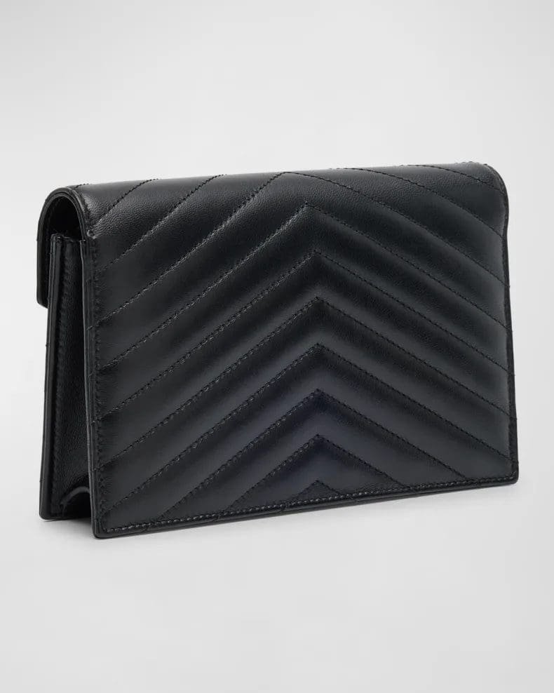 Sa1nt Lau*nt Small Y51 Wallet on Chain in Quilted Leather