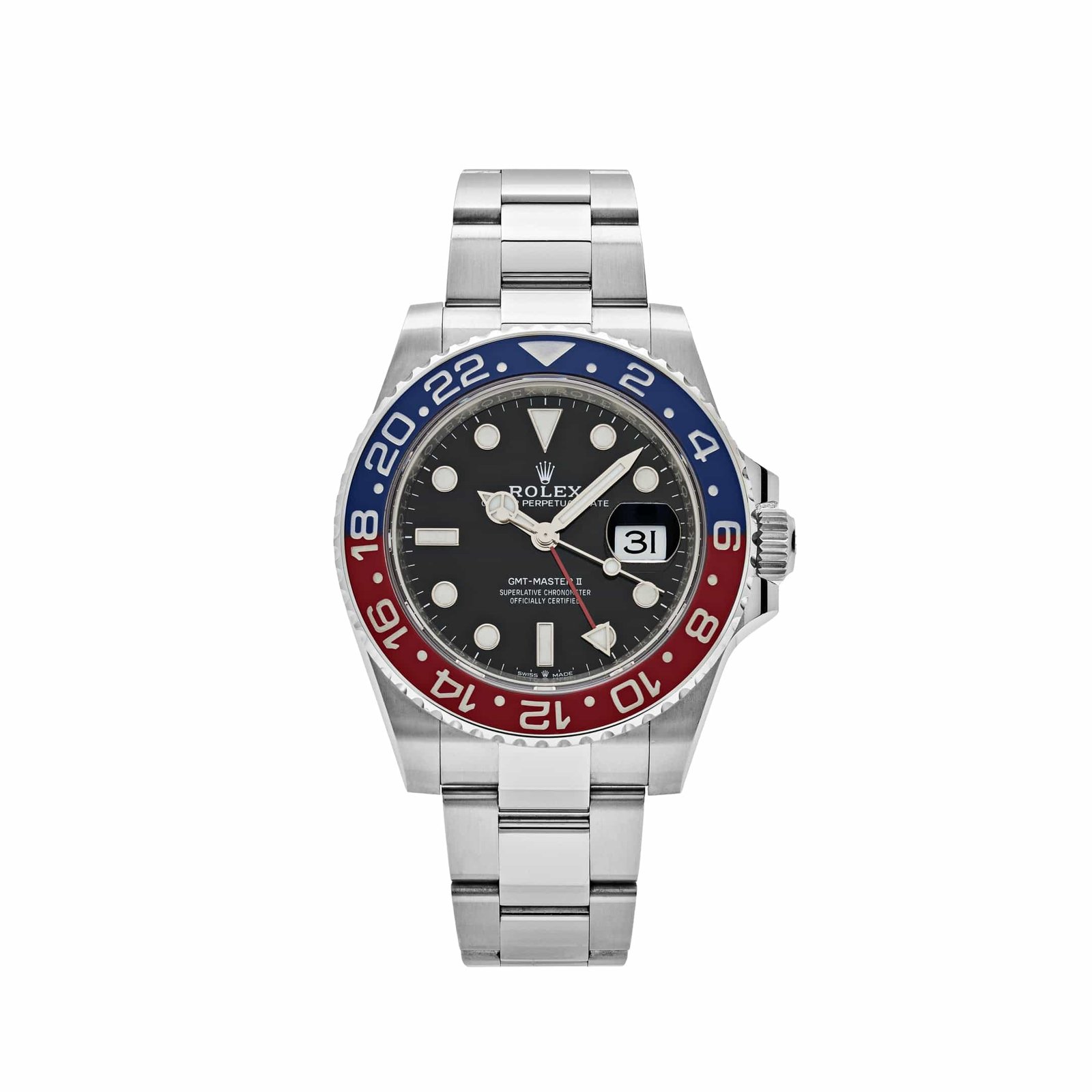 R01ex GMT-Master II 126710BLRO ‘Pepsi’ Stainless Steel Black Dial Oyster (2024)
