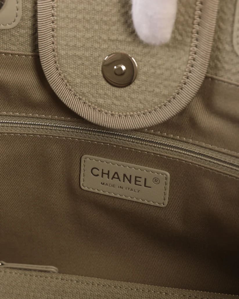 Ch**el Deauville Large Gray Tote Bag