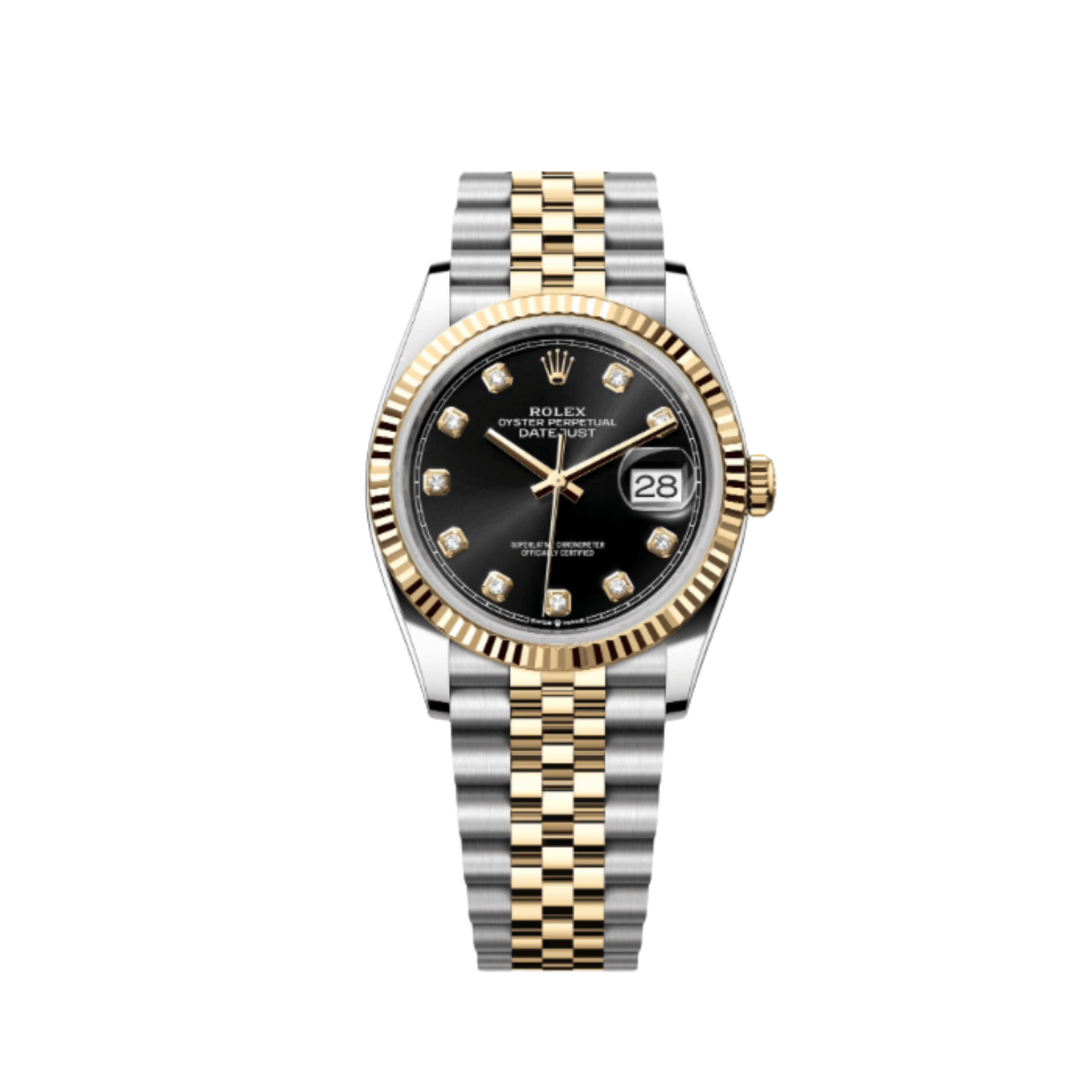 R01ex Datejust 36 126233 Stainless Steel Yellow Gold Black D1am0nd Dial Jubilee (2024)