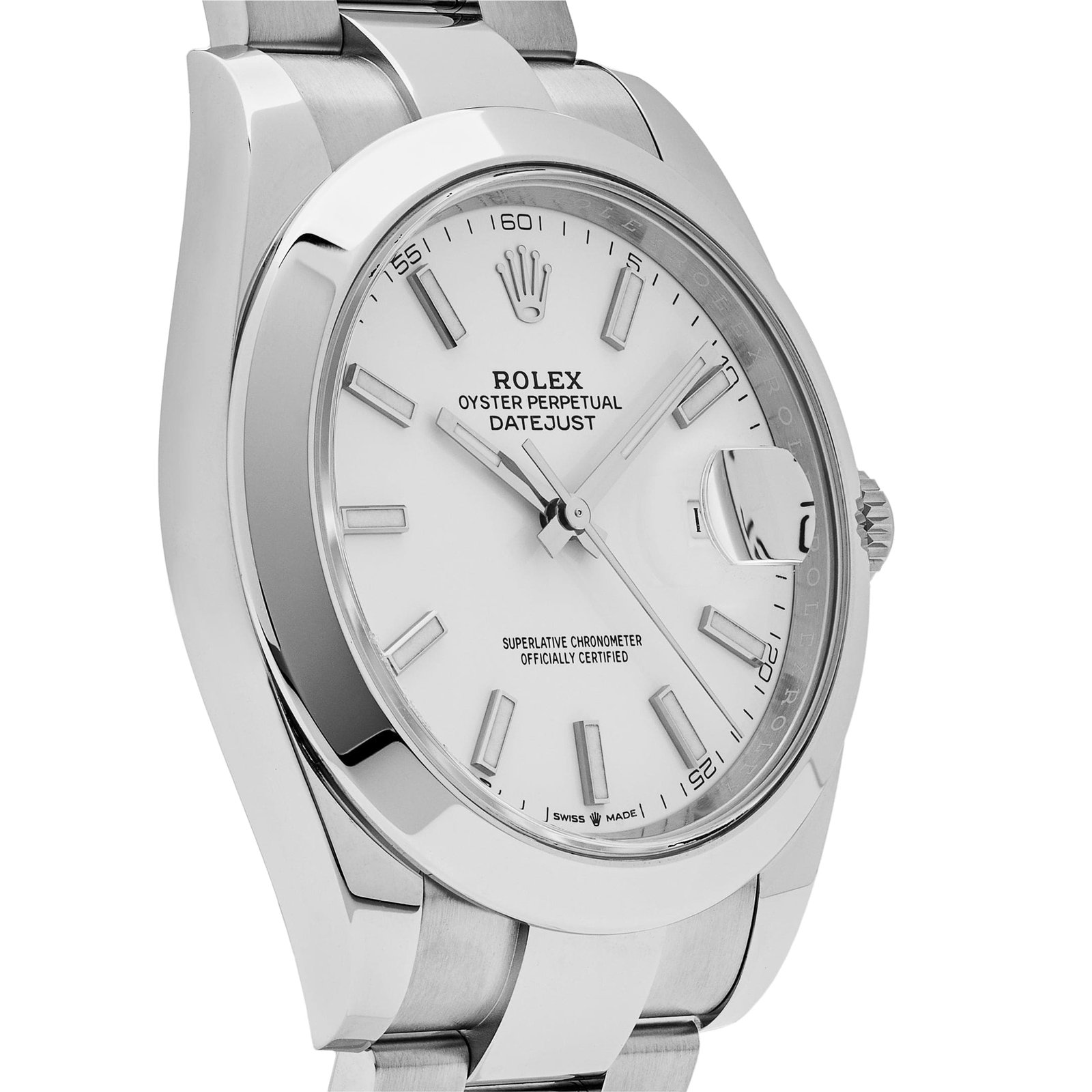 R01ex Datejust 41 126300 Stainless Steel White Dial Oyster