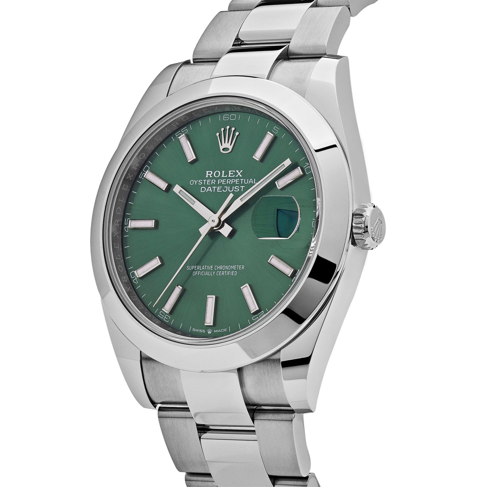 R01ex Datejust 41 126300 Stainless Steel Green Dial Oyster (2025)