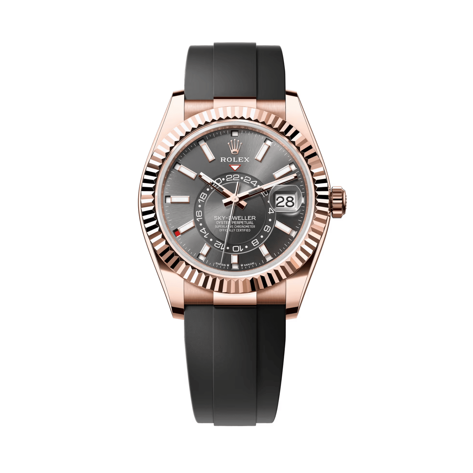 R01ex Sky-Dweller 336235 Rose Gold Slate Rhodium Dial (2024)