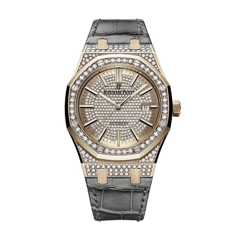 Audemars P1g*et Royal Oak 15402OR.ZZ.D003CR.01 Rose Gold Pave D1am0nd Set