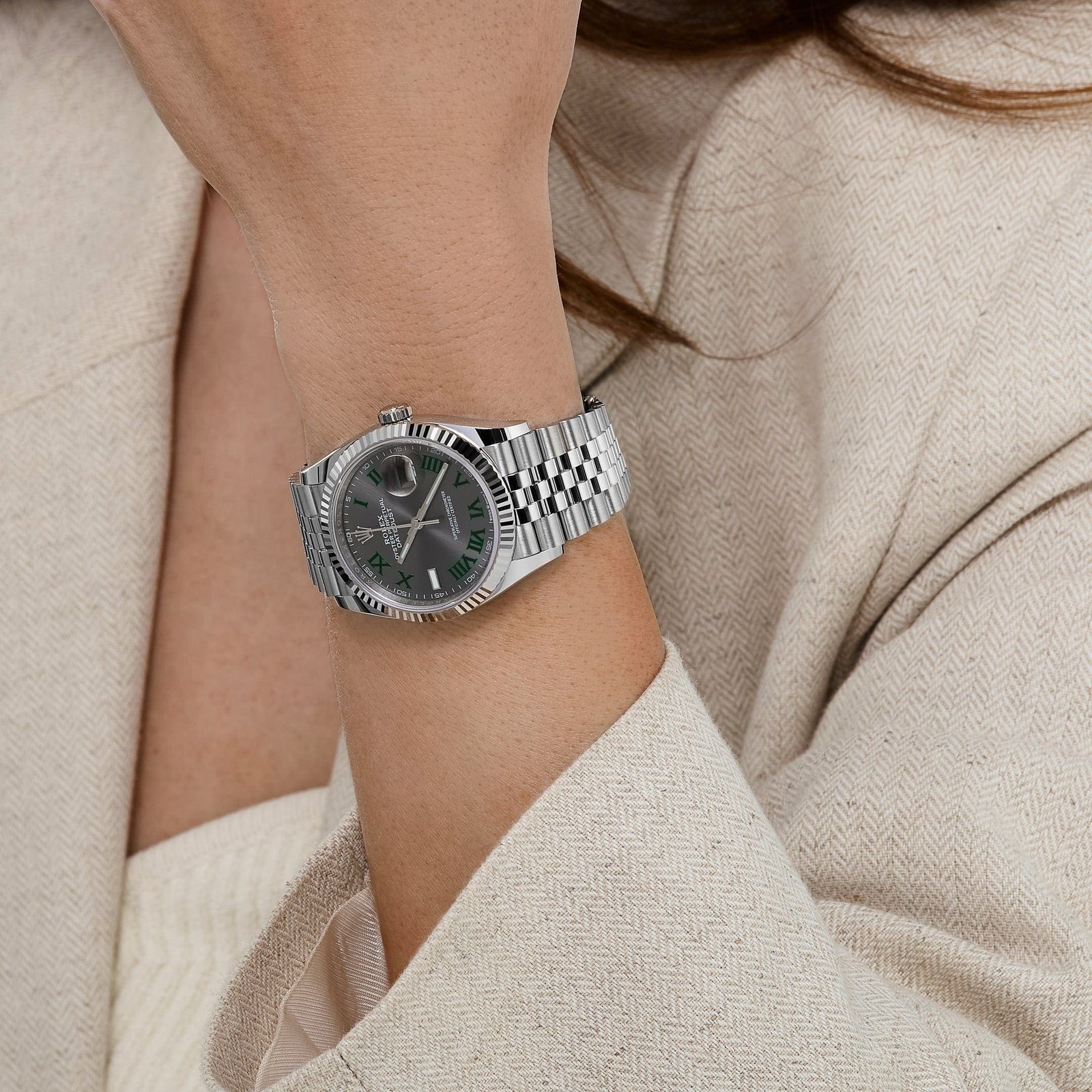 R01ex Datejust 36 126234 Stainless Steel Slate ‘Wimbledon’ Dial Jubilee (2025)