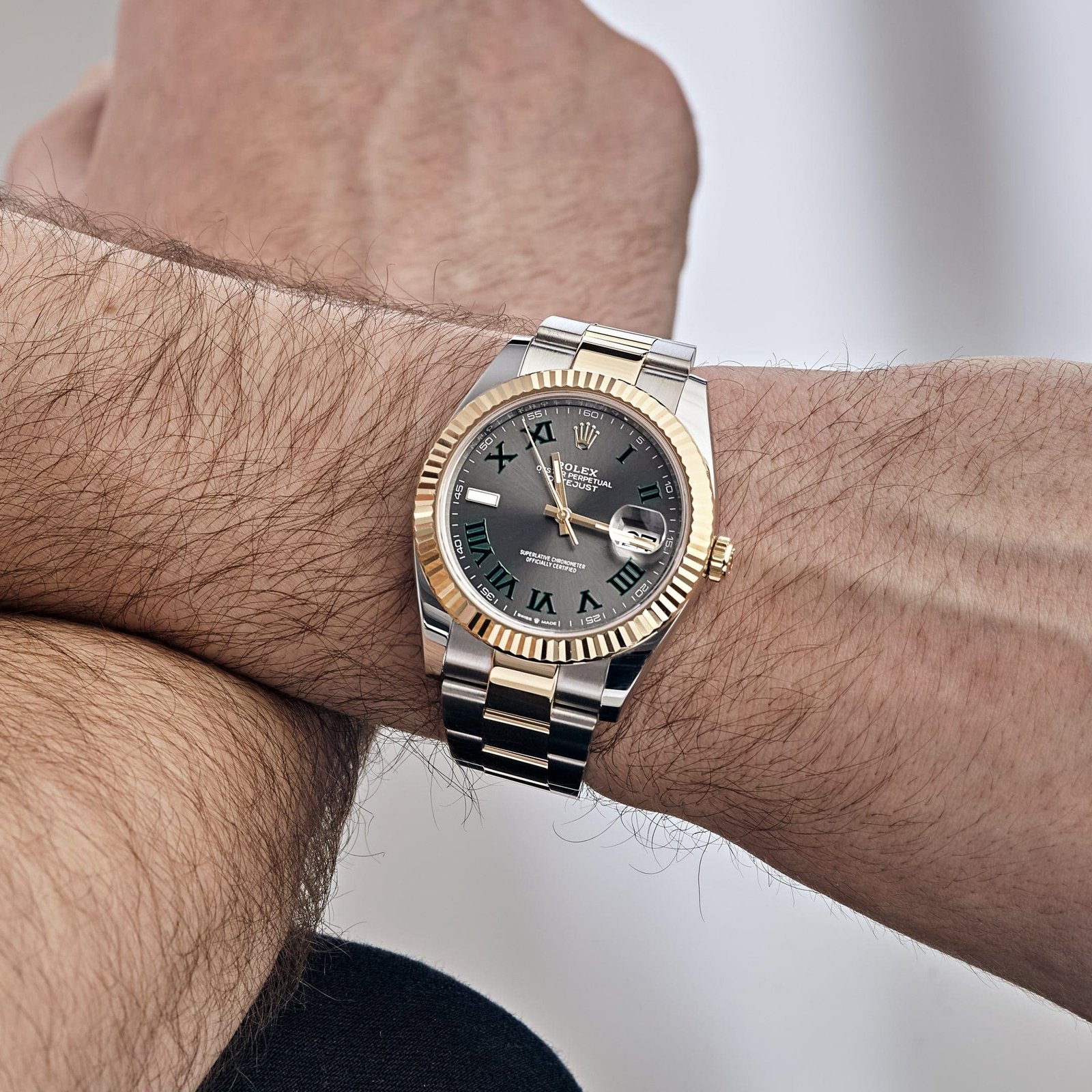 R01ex Datejust 41 126333 Yellow Gold Stainless Steel Wimbledon Slate Dial Oyster (2024)