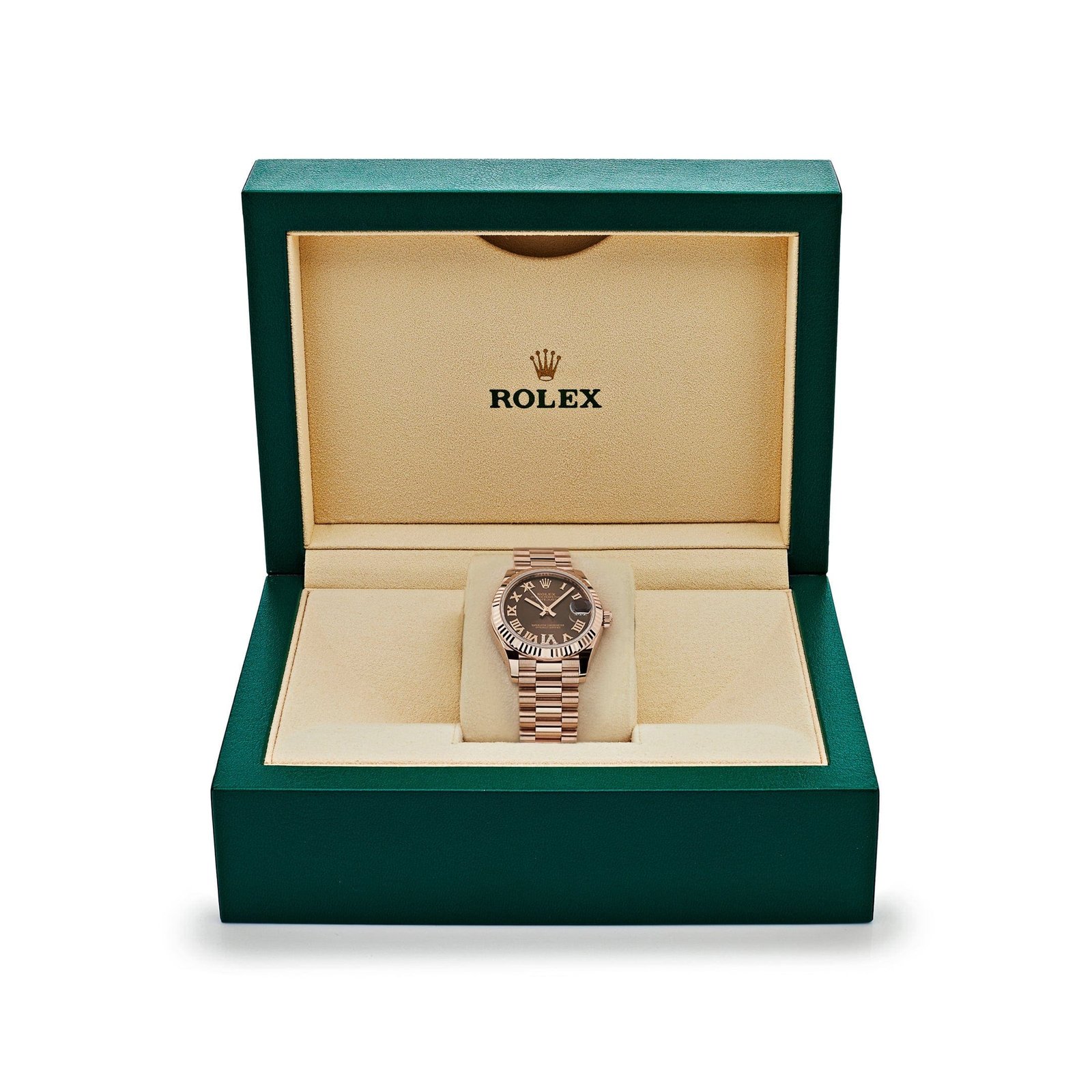 R01ex Datejust 31 278275 ‘Ladies’ Rose Gold D1am0nd Chocolate Dial President (2024)