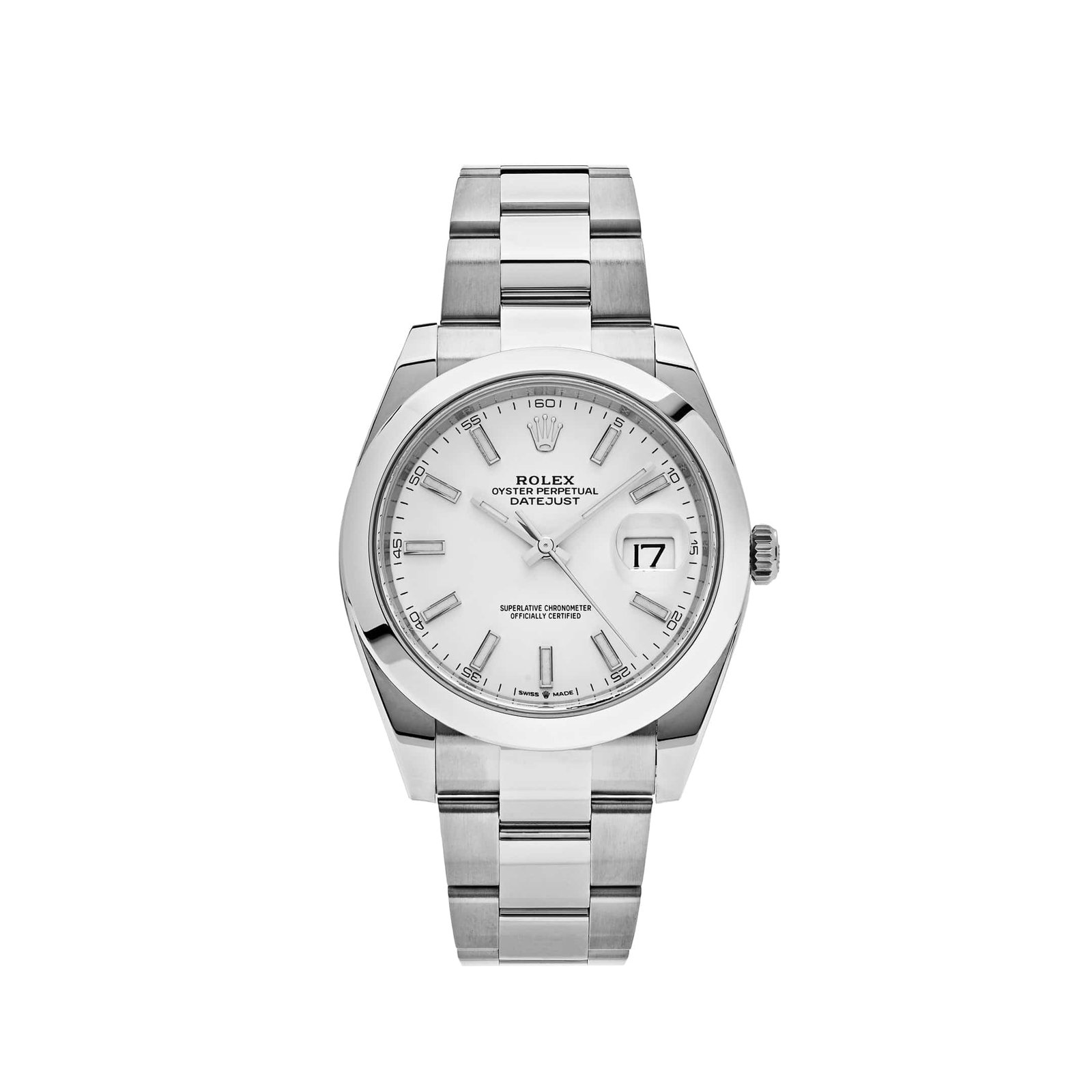 R01ex Datejust 41 126300 Stainless Steel White Dial Oyster
