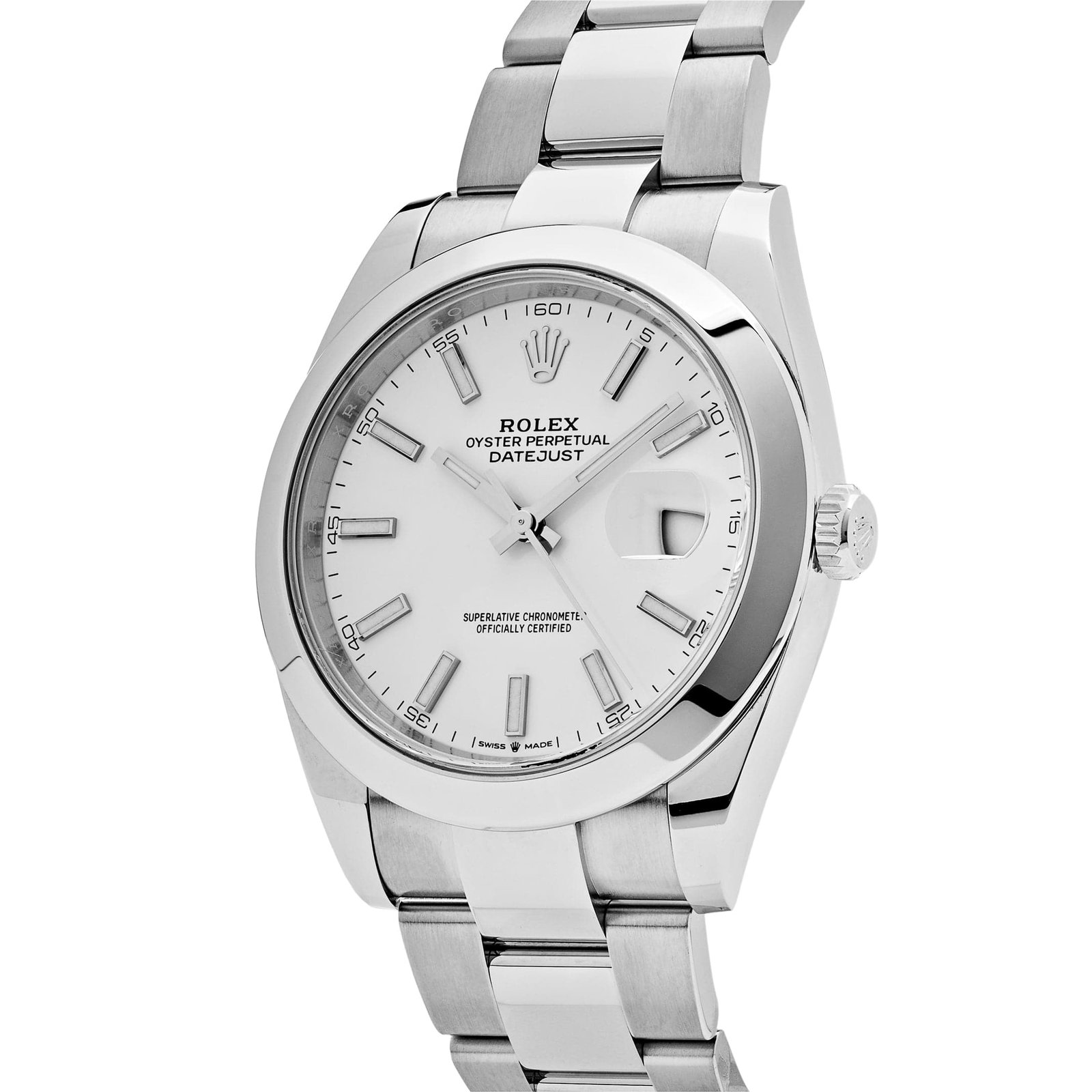 R01ex Datejust 41 126300 Stainless Steel White Dial Oyster