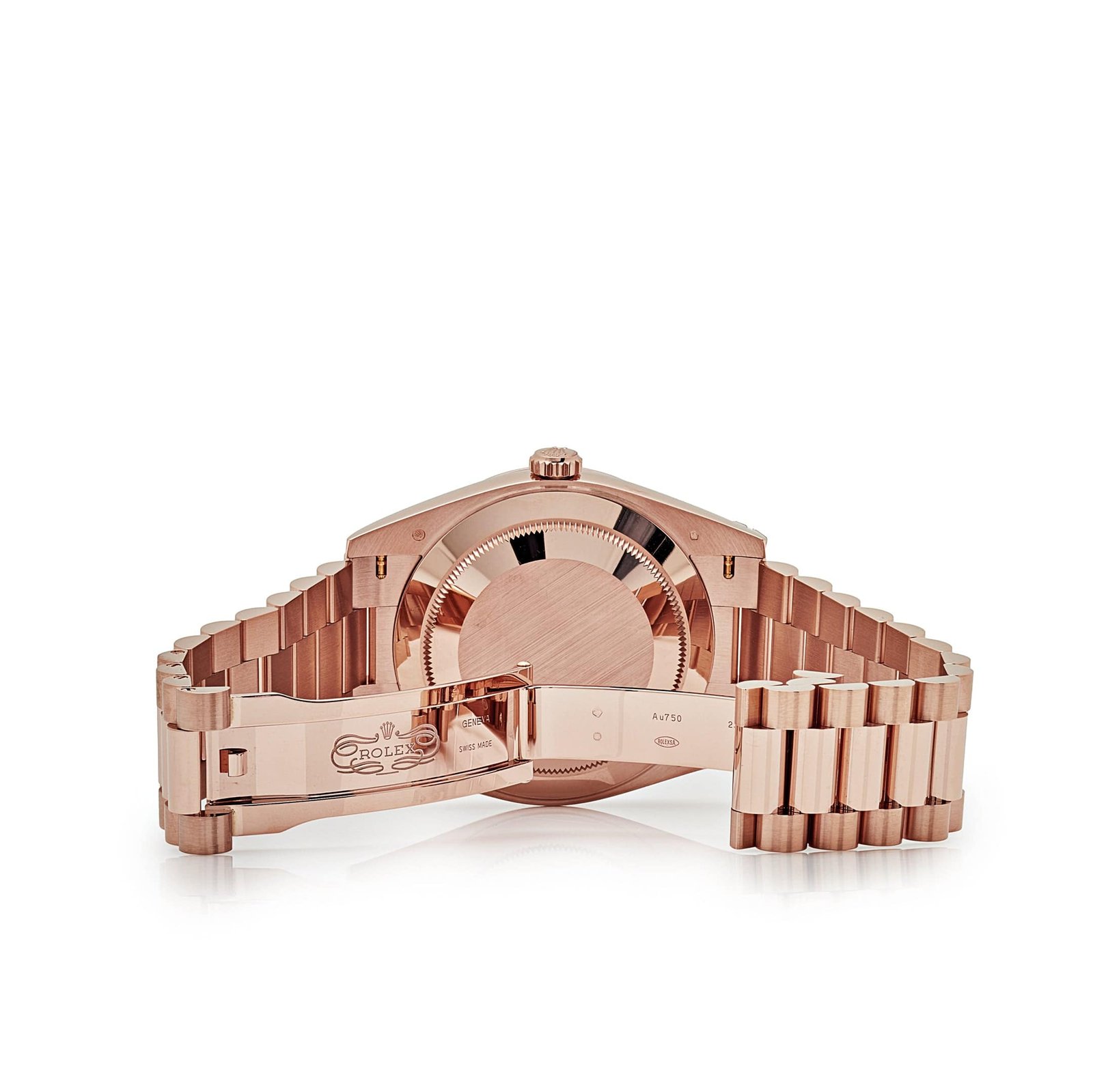 R01ex Day-Date 40 228235 Rose Gold Chocolate Baguette D1am0nd Dial