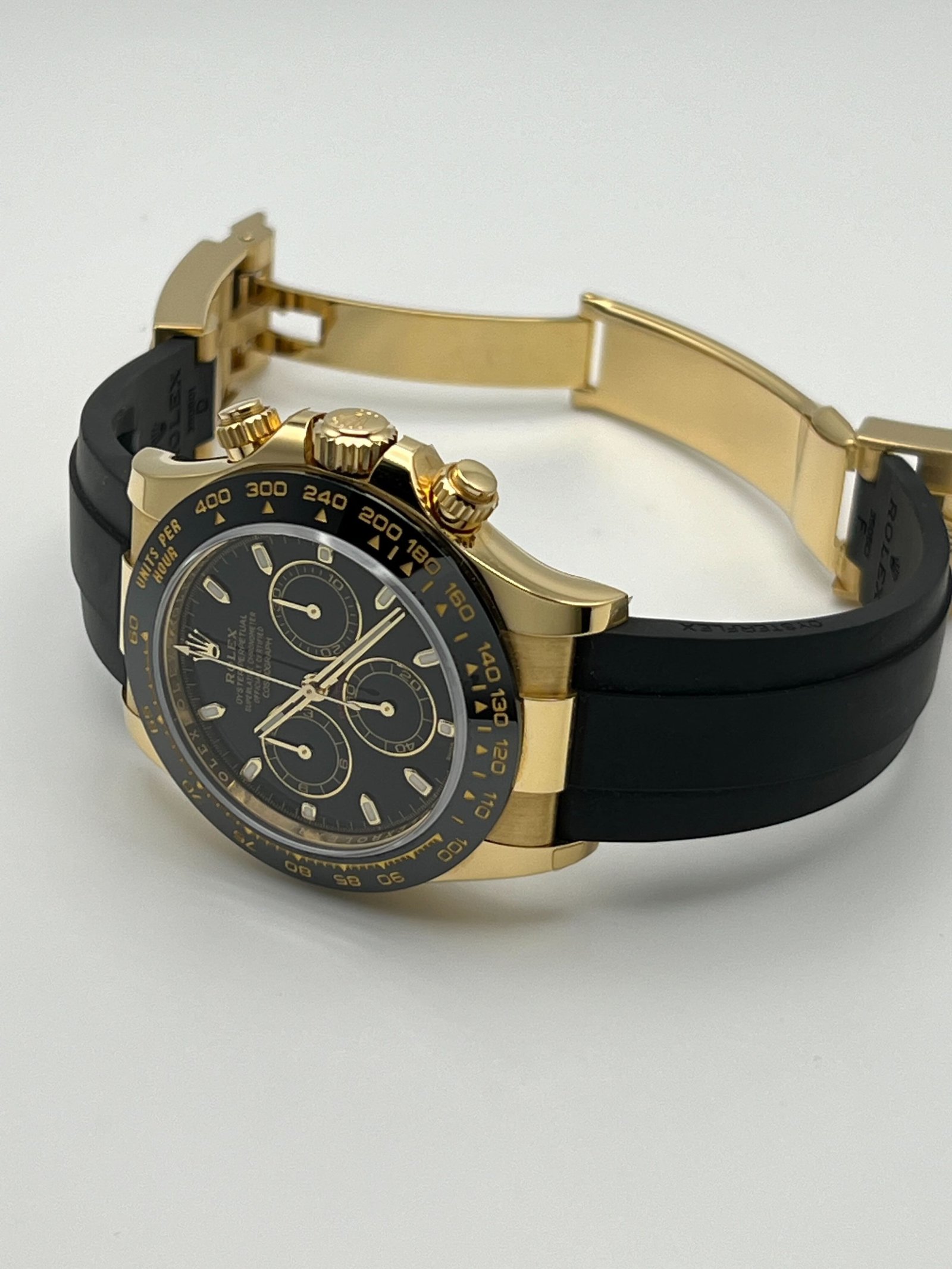 R01ex Daytona 116518LN Yellow Gold Black Dial