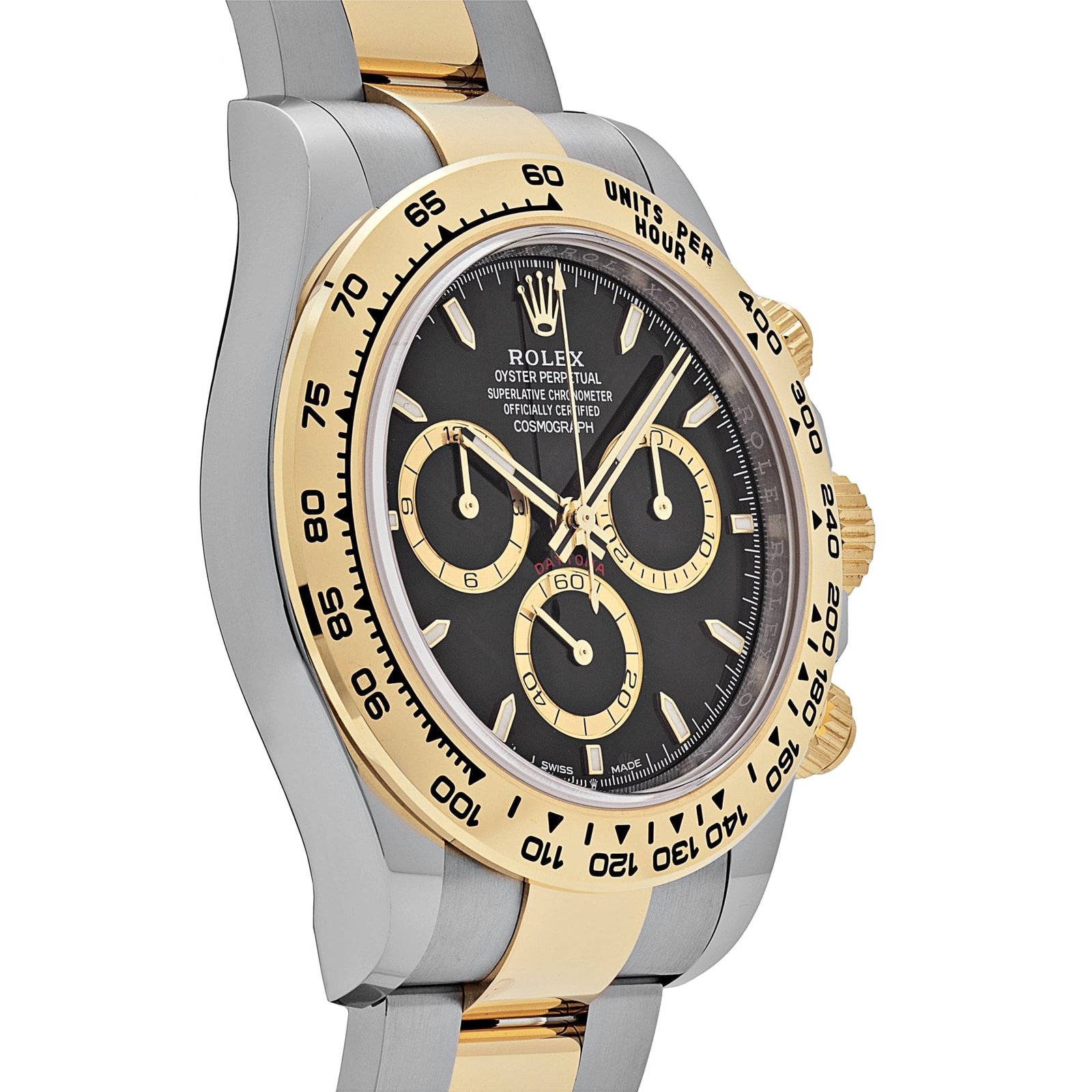 R01ex Daytona 126503 Stainless Steel Yellow Gold Black Dial (2024)