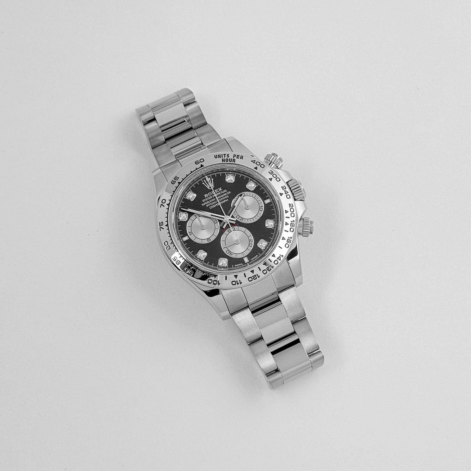 R01ex Daytona 126509 White Gold Black D1am0nd Dial (2024)