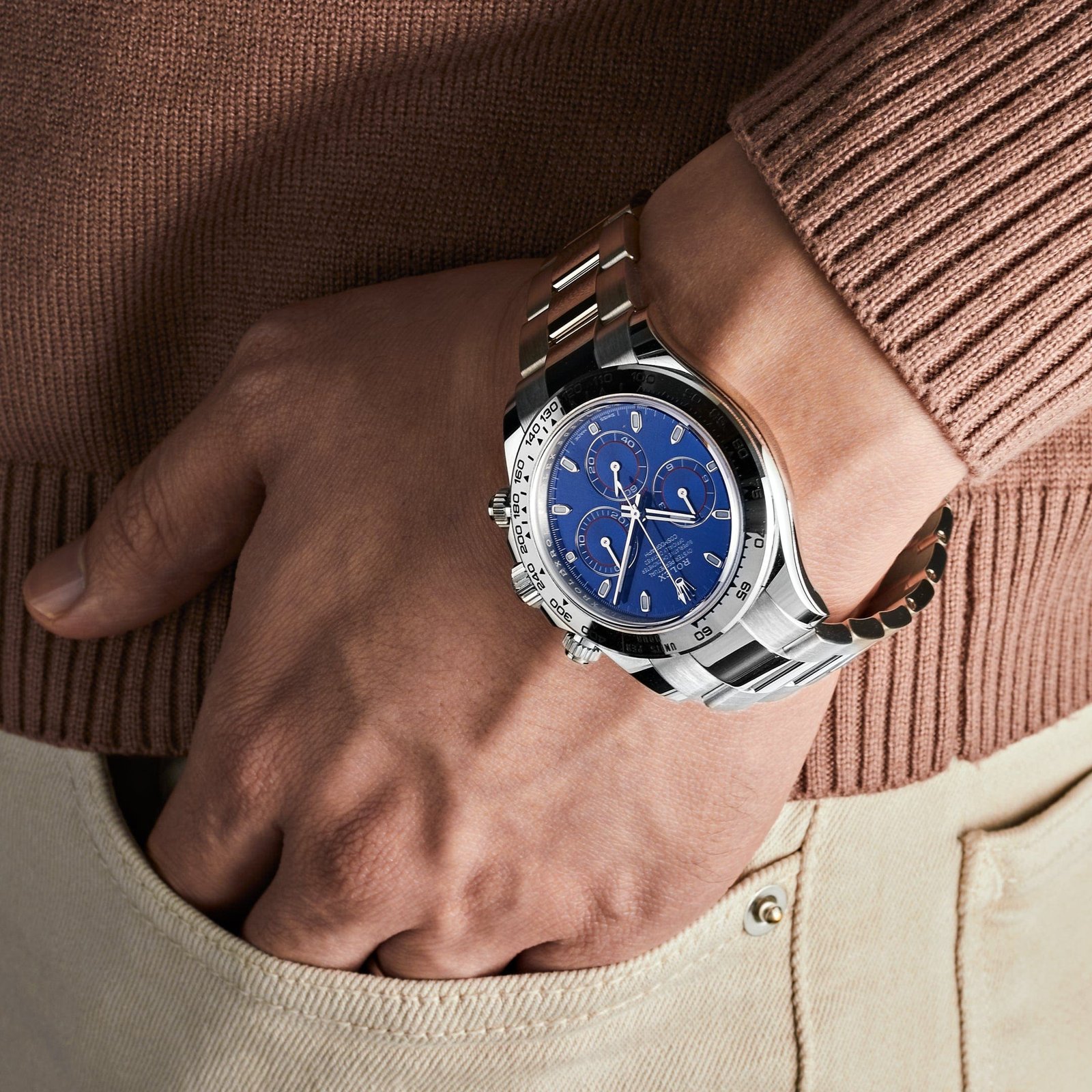 R01ex Daytona 116509 White Gold Blue Dial (2019)