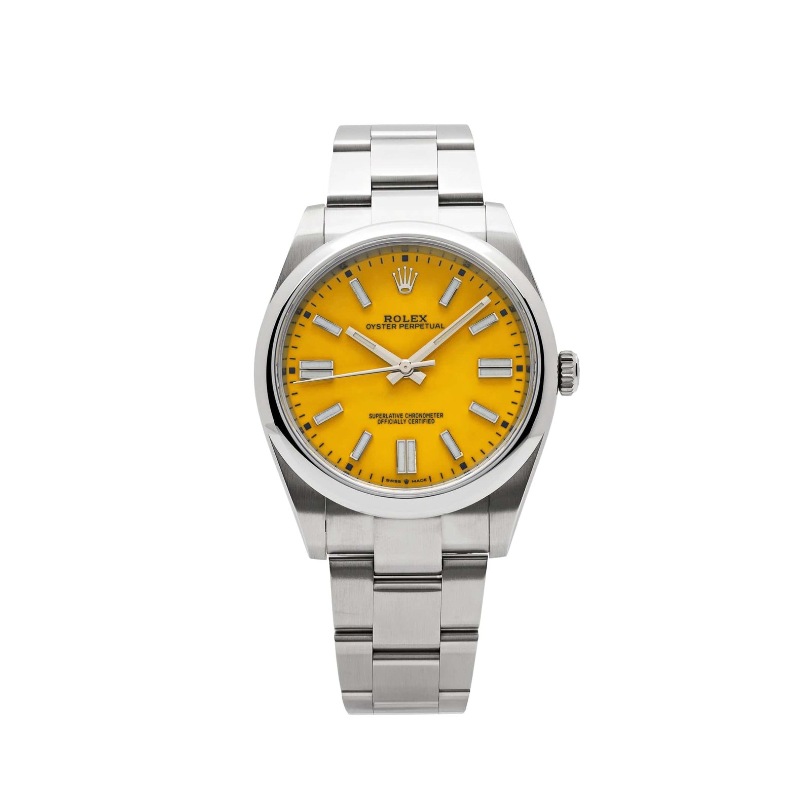 R01ex Oyster Perpetual 41 124300 Stainless Steel Yellow Dial