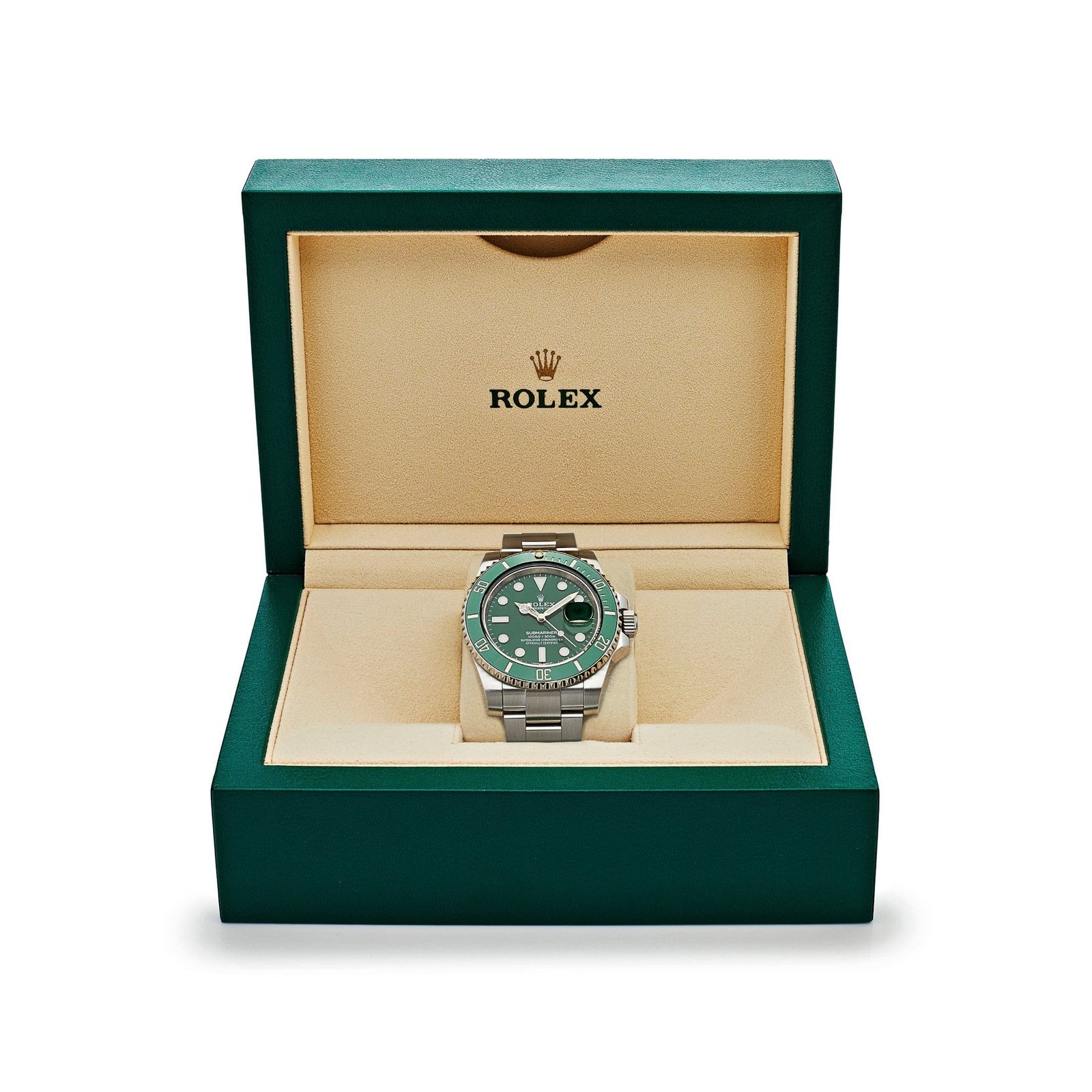 R01ex Submariner Date 116610LV ‘Hulk’ Stainless Steel Green Dial