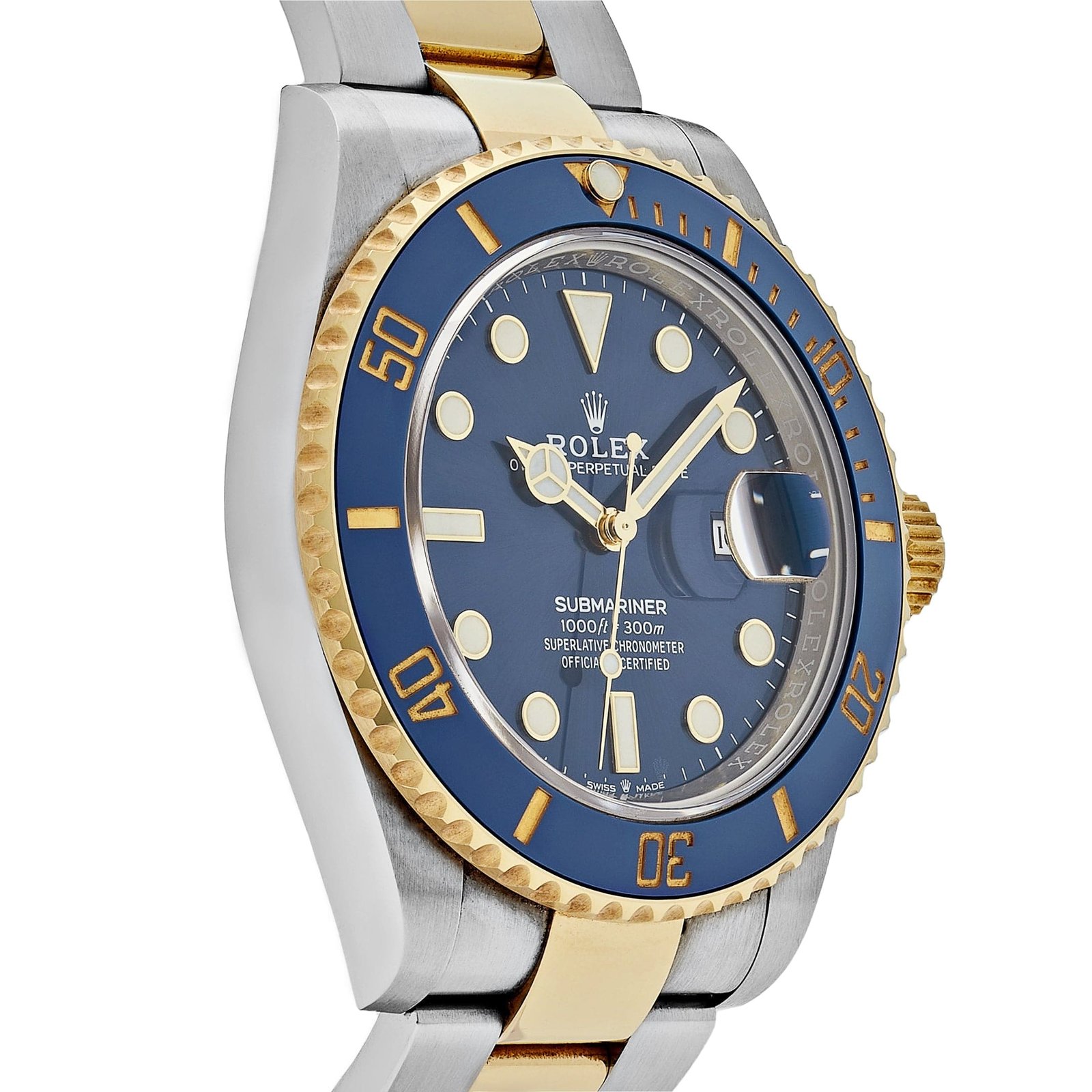 R01ex Submariner Date 126613LB Stainless Steel Yellow Gold Blue Dial (2025)