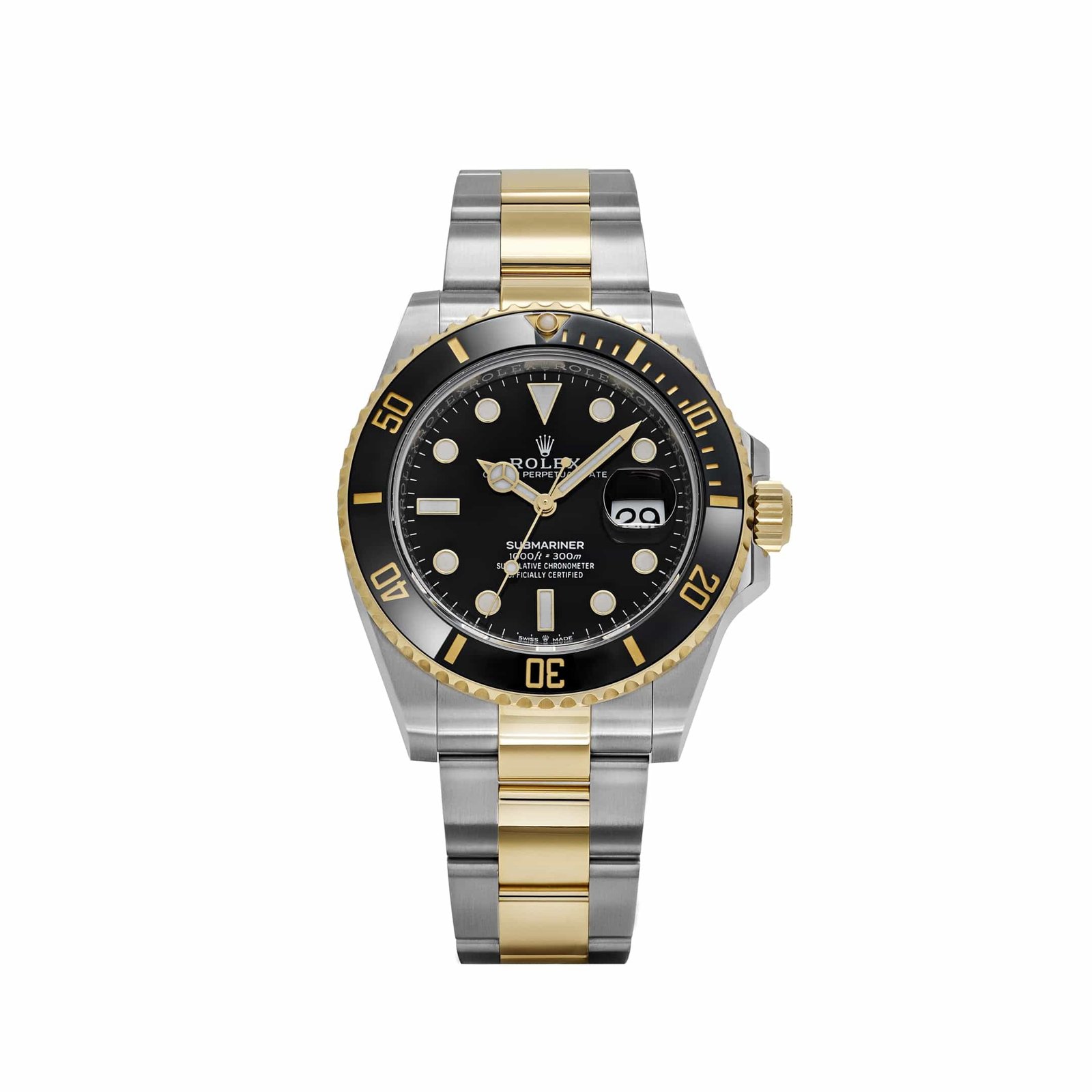 R01ex Submariner Date 126613LN Stainless Steel Yellow Gold Black Dial (2024)