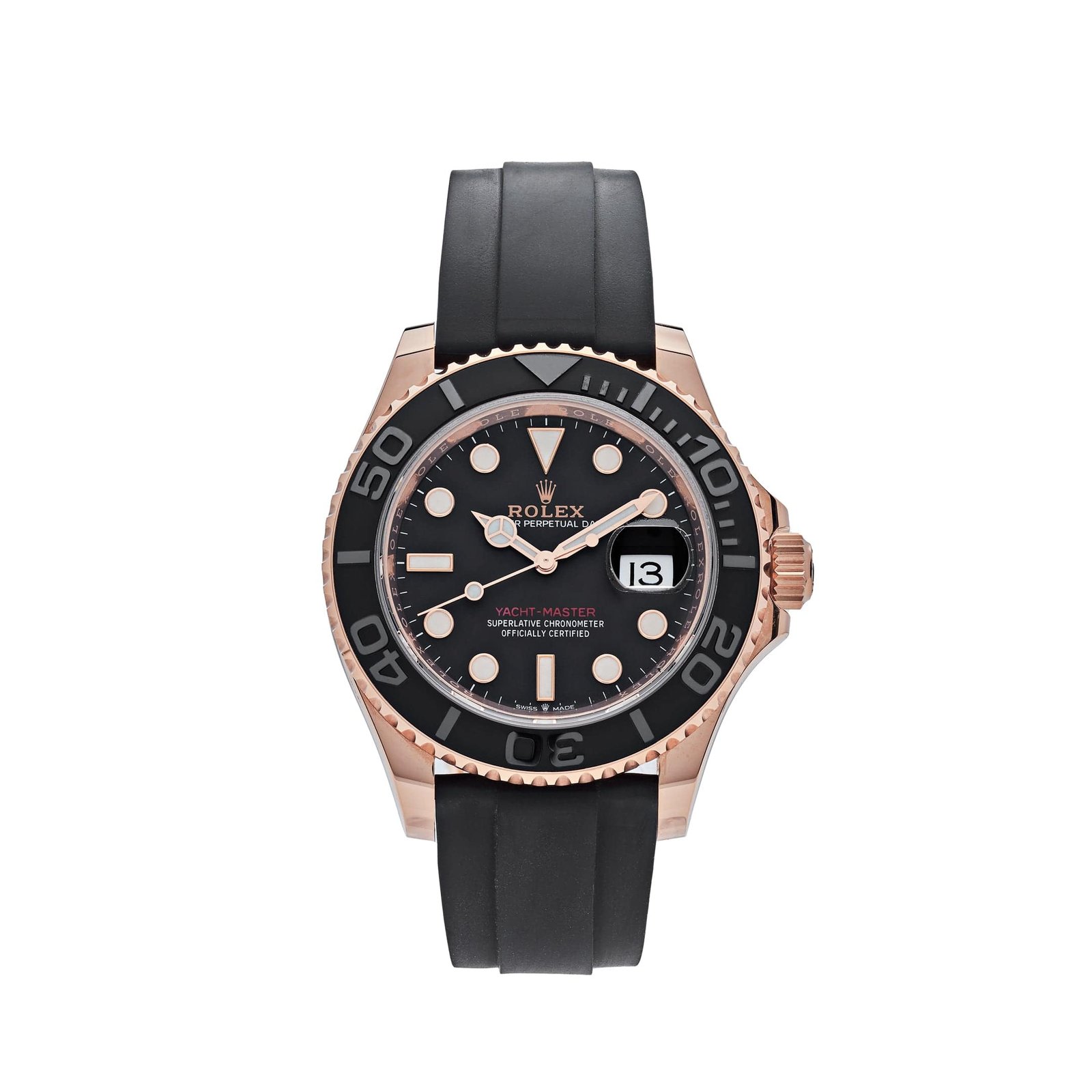 R01ex Yacht-Master 40 126655 Rose Gold Black Dial (2023)