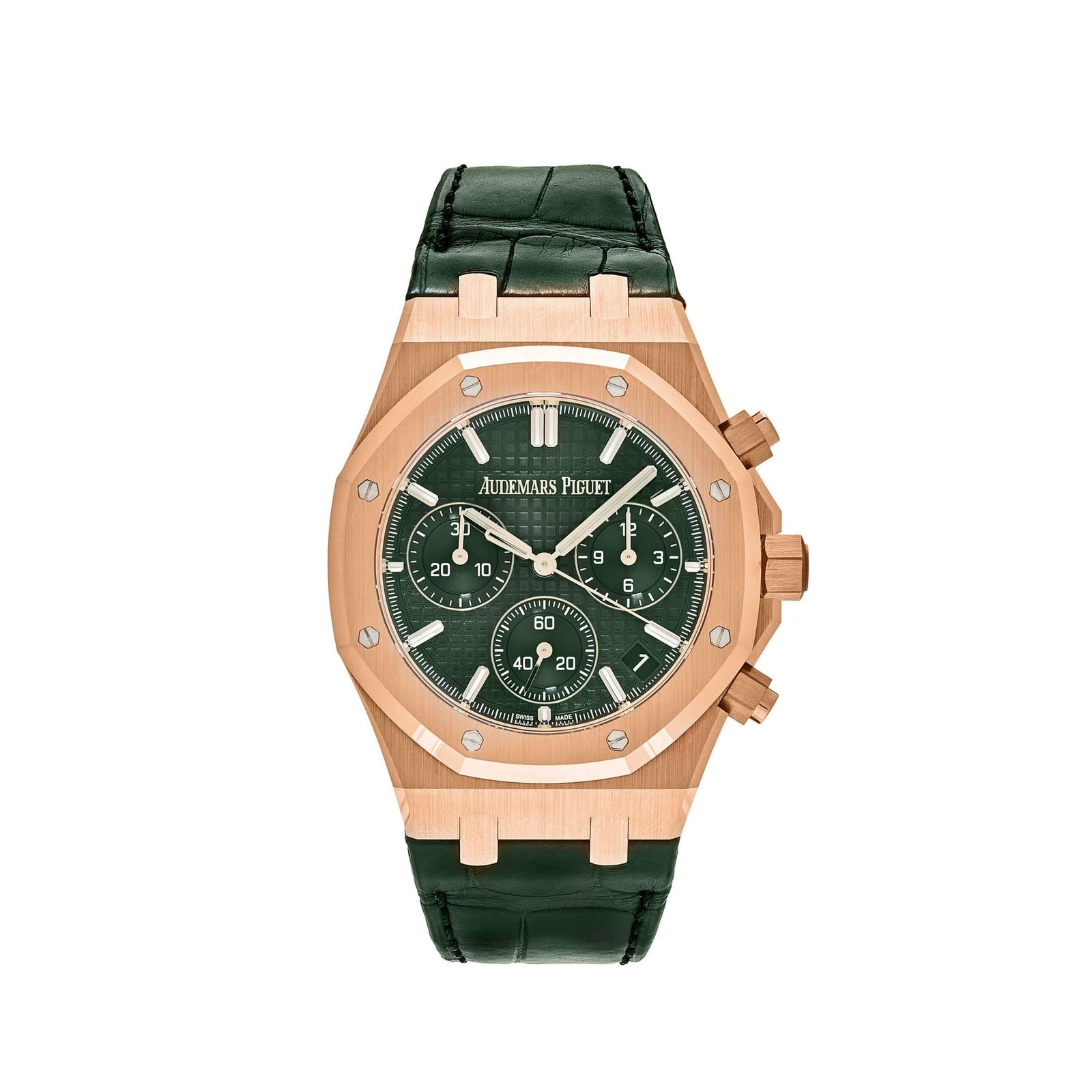 Audemars P1g*et Royal Oak 26240OR.OO.D404CR.01 Chronograph ’50th Anniversary’ Rose Gold Green Dial