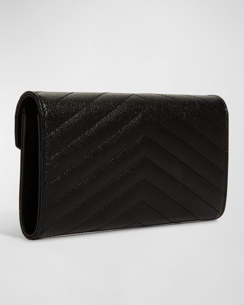 Y51 Monogram Large Flap Wallet in Grained Leather
