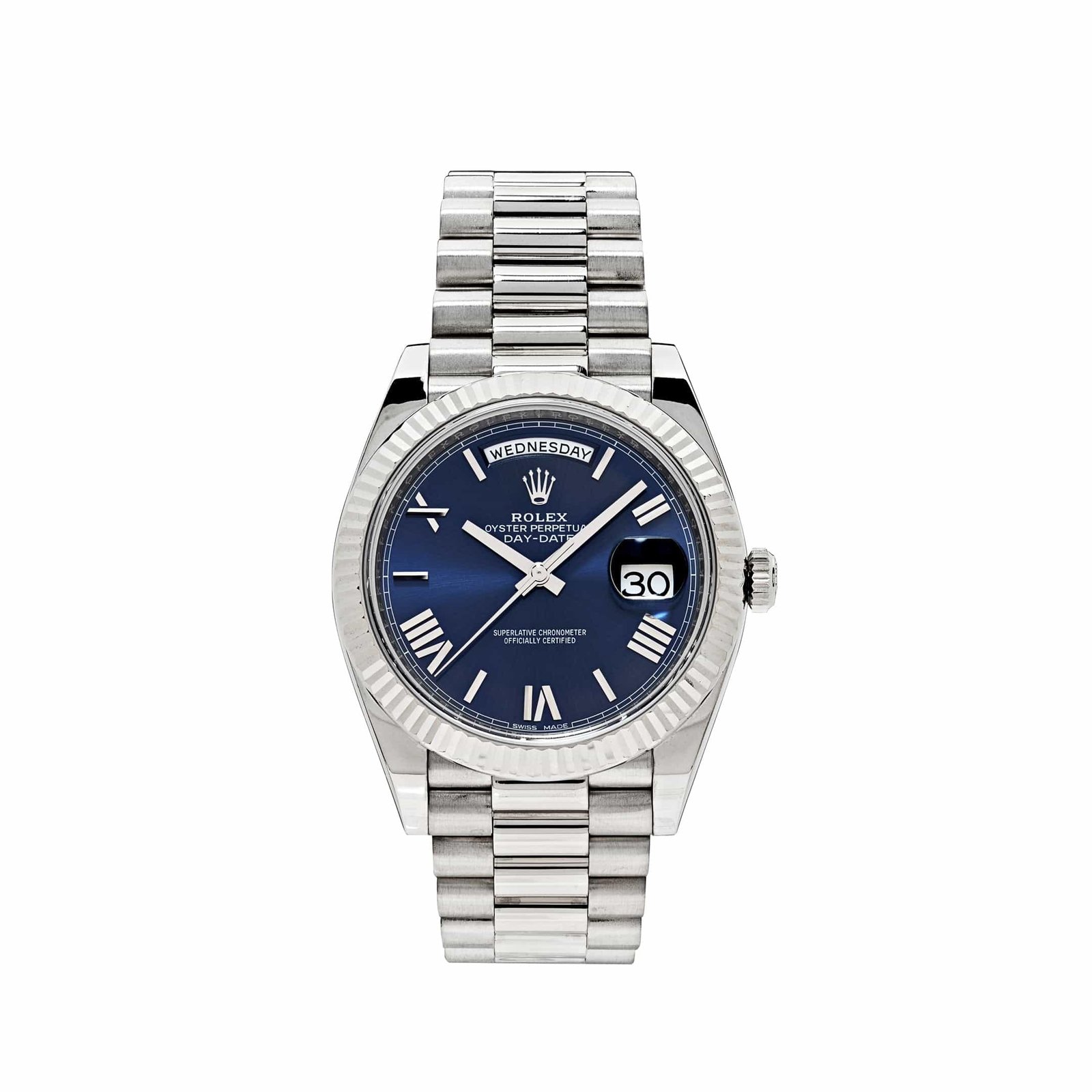 R01ex Day-Date 40 228239 White Gold Blue Dial (2018)